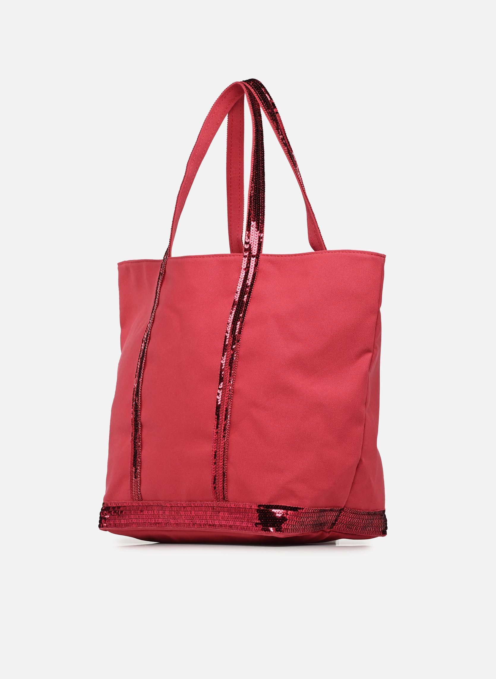 Cabas Cabas L Porte Epaule En Toile Coton Et P femme rouge Vanessa Bruno Cabas Cabas L Porte Epaule En Toile Coton Et P femme rouge GROSEILLE