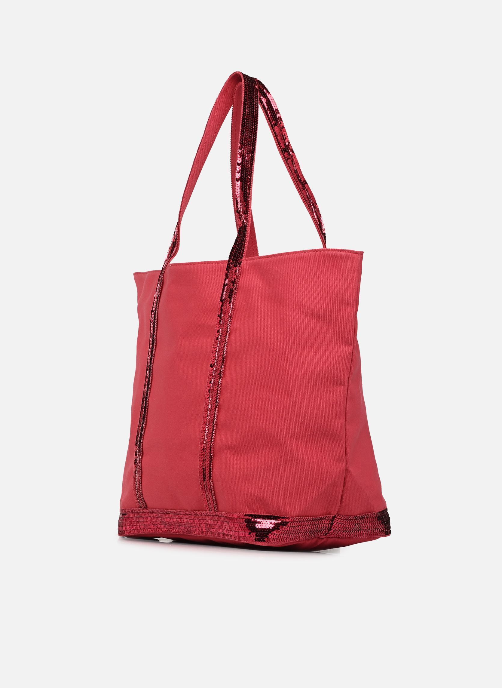 Cabas Cabas L Porte Epaule En Toile Coton Et P femme rouge Vanessa Bruno Cabas Cabas L Porte Epaule En Toile Coton Et P femme rouge GROSEILLE