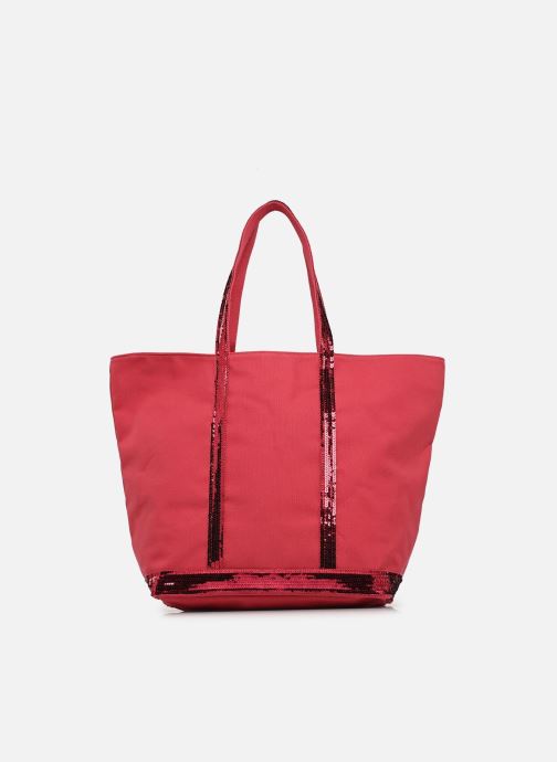 Vanessa Bruno Cabas Cabas L Porte Epaule En Toile Coton Et P femme rouge