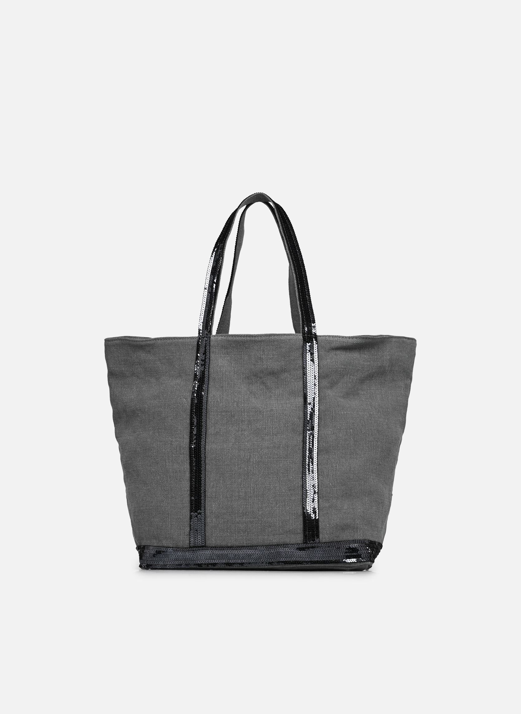 Shopper Cabas L Porte Epaule En Lin Et Paillette damen grün Vanessa Bruno Shopper Cabas L Porte Epaule En Lin Et Paillette damen grün ESTRAGON