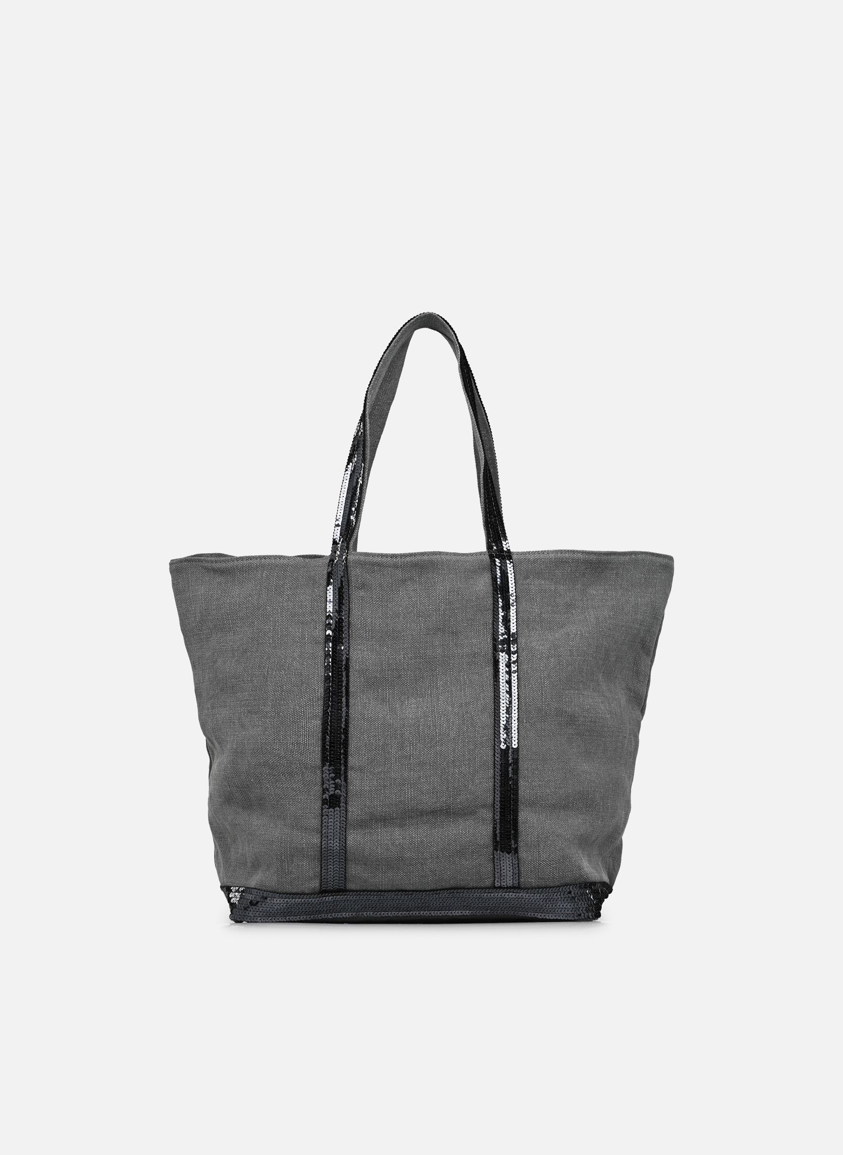 Shopper Cabas L Porte Epaule En Lin Et Paillette damen grün Vanessa Bruno Shopper Cabas L Porte Epaule En Lin Et Paillette damen grün ESTRAGON