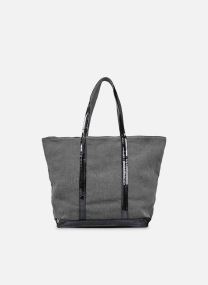 Shopper Cabas L Porte Epaule En Lin Et Paillette damen grün