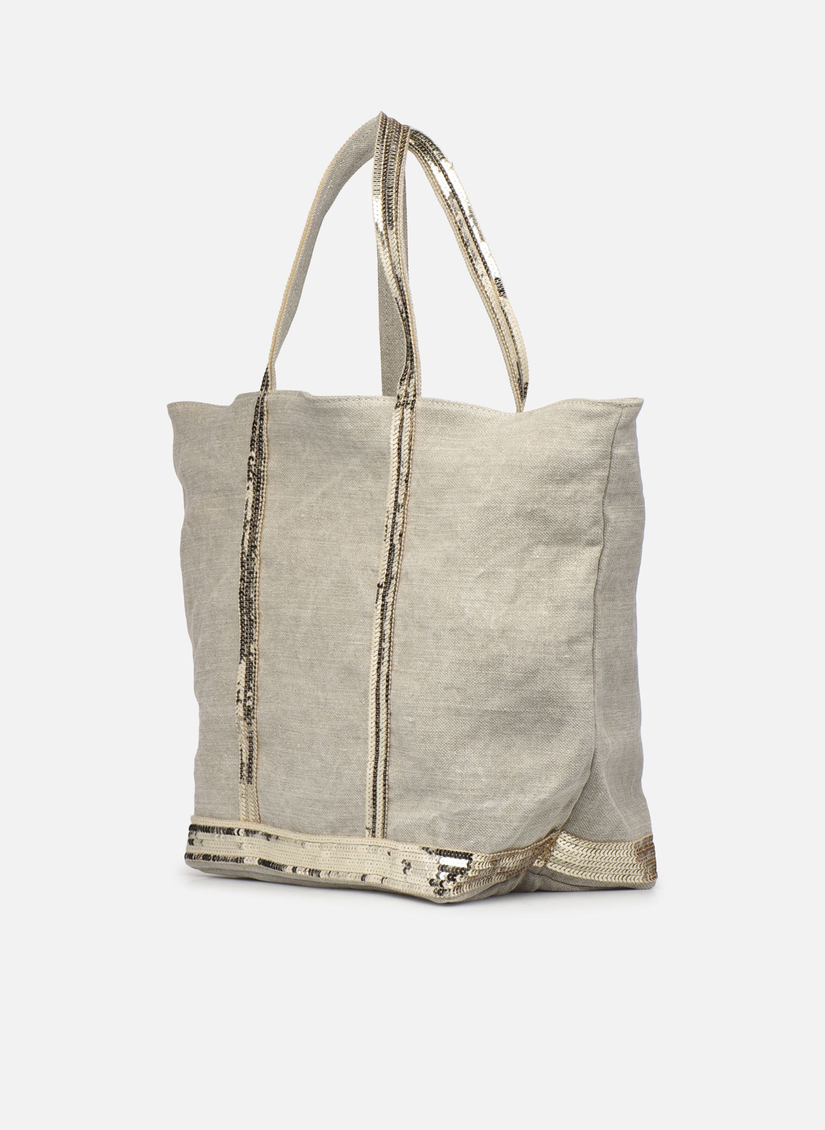 Cabas Cabas L Porte Epaule En Lin Et Paillette femme beige Vanessa Bruno Cabas Cabas L Porte Epaule En Lin Et Paillette femme beige SABLE