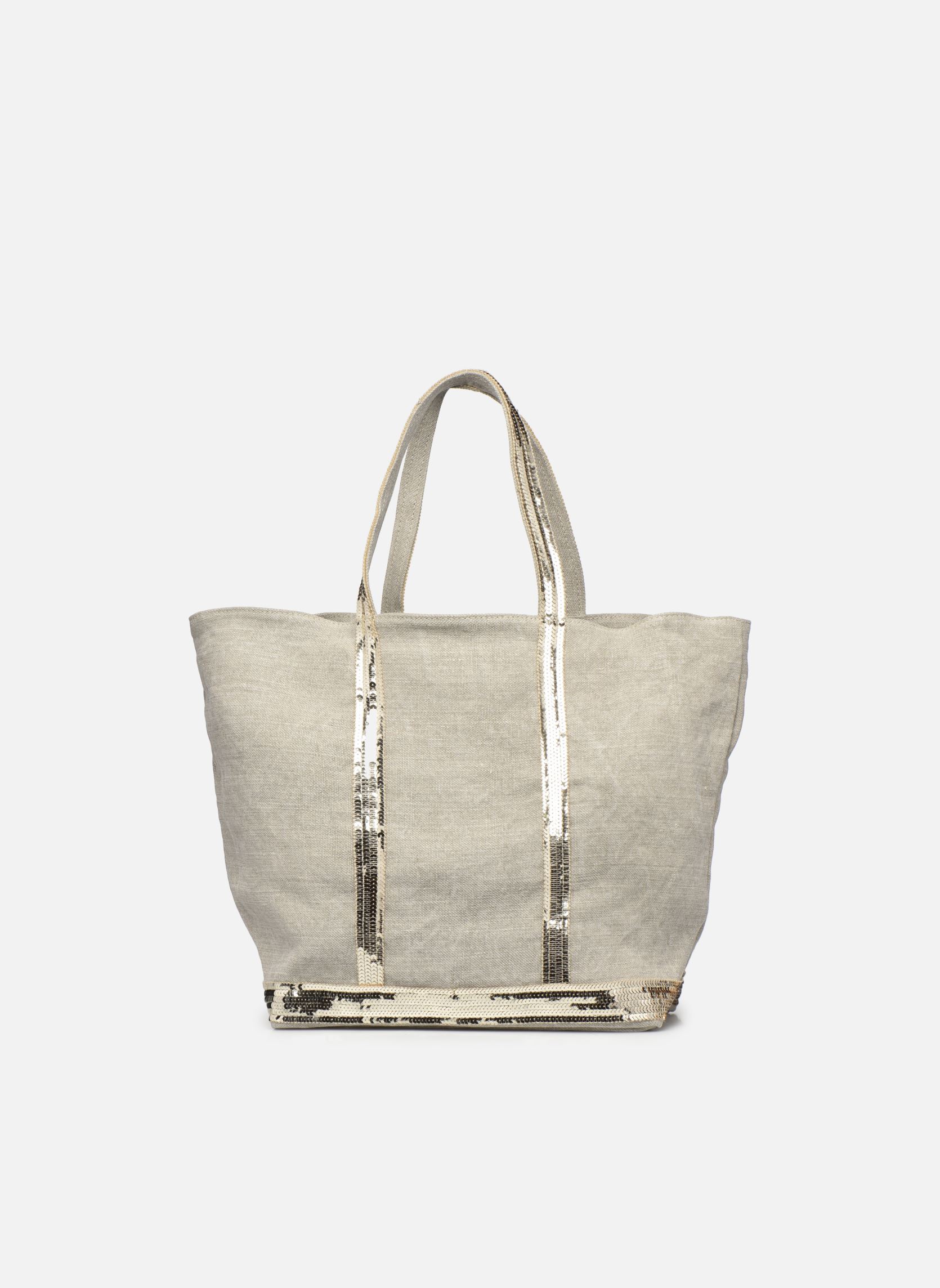 Cabas Cabas L Porte Epaule En Lin Et Paillette femme beige Vanessa Bruno Cabas Cabas L Porte Epaule En Lin Et Paillette femme beige SABLE