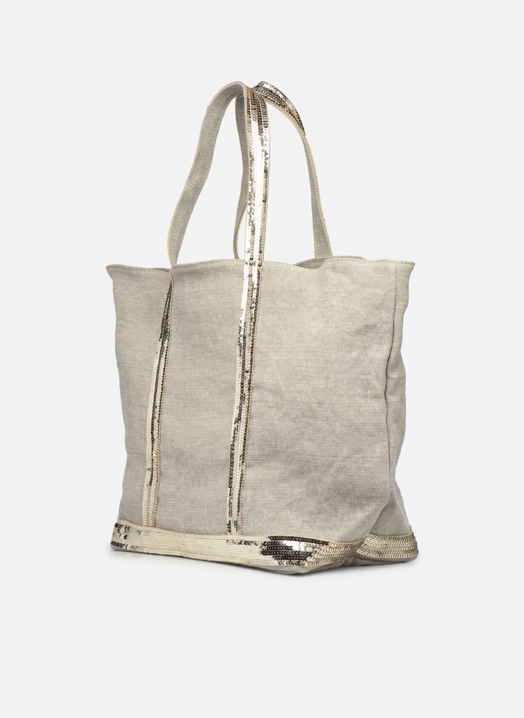 Cabas Cabas L Porte Epaule En Lin Et Paillette femme beige Vanessa Bruno Cabas Cabas L Porte Epaule En Lin Et Paillette femme beige SABLE