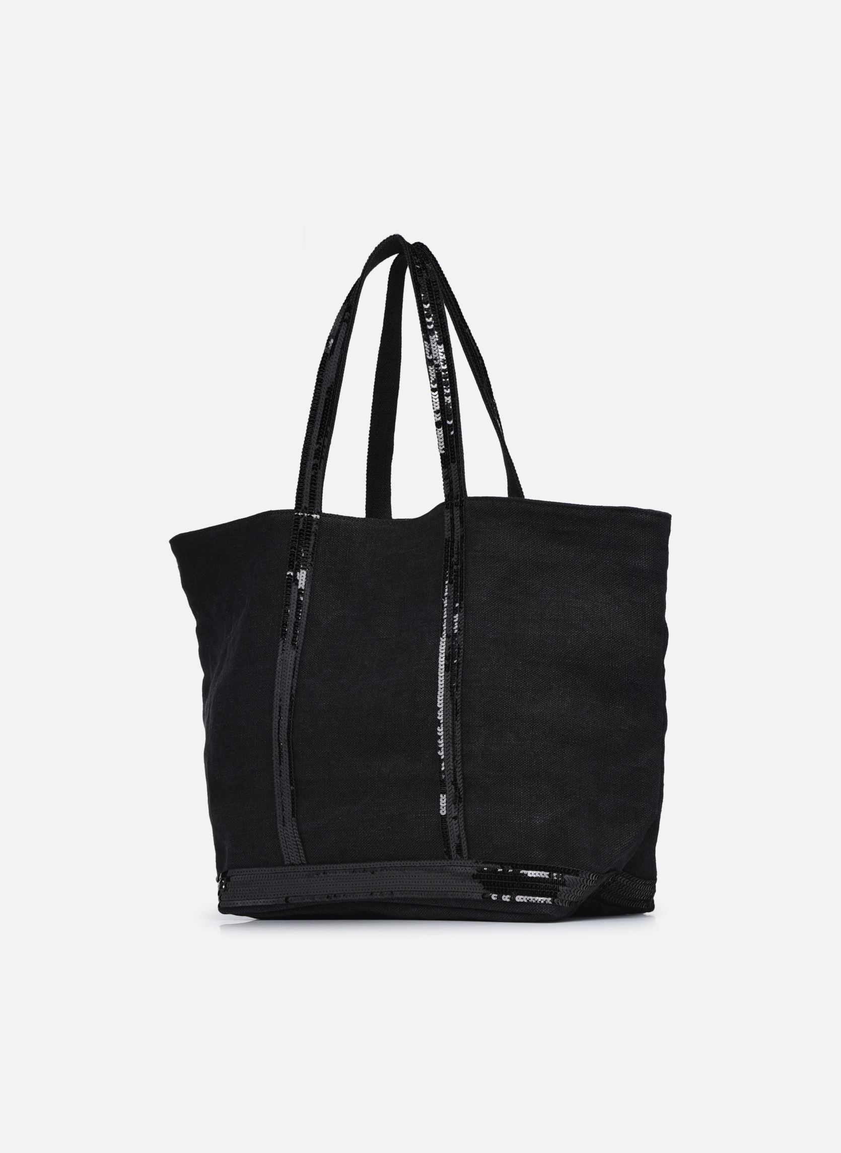 Cabas Cabas L Porte Epaule En Lin Et Paillette femme noir Vanessa Bruno Cabas Cabas L Porte Epaule En Lin Et Paillette femme noir NOIR