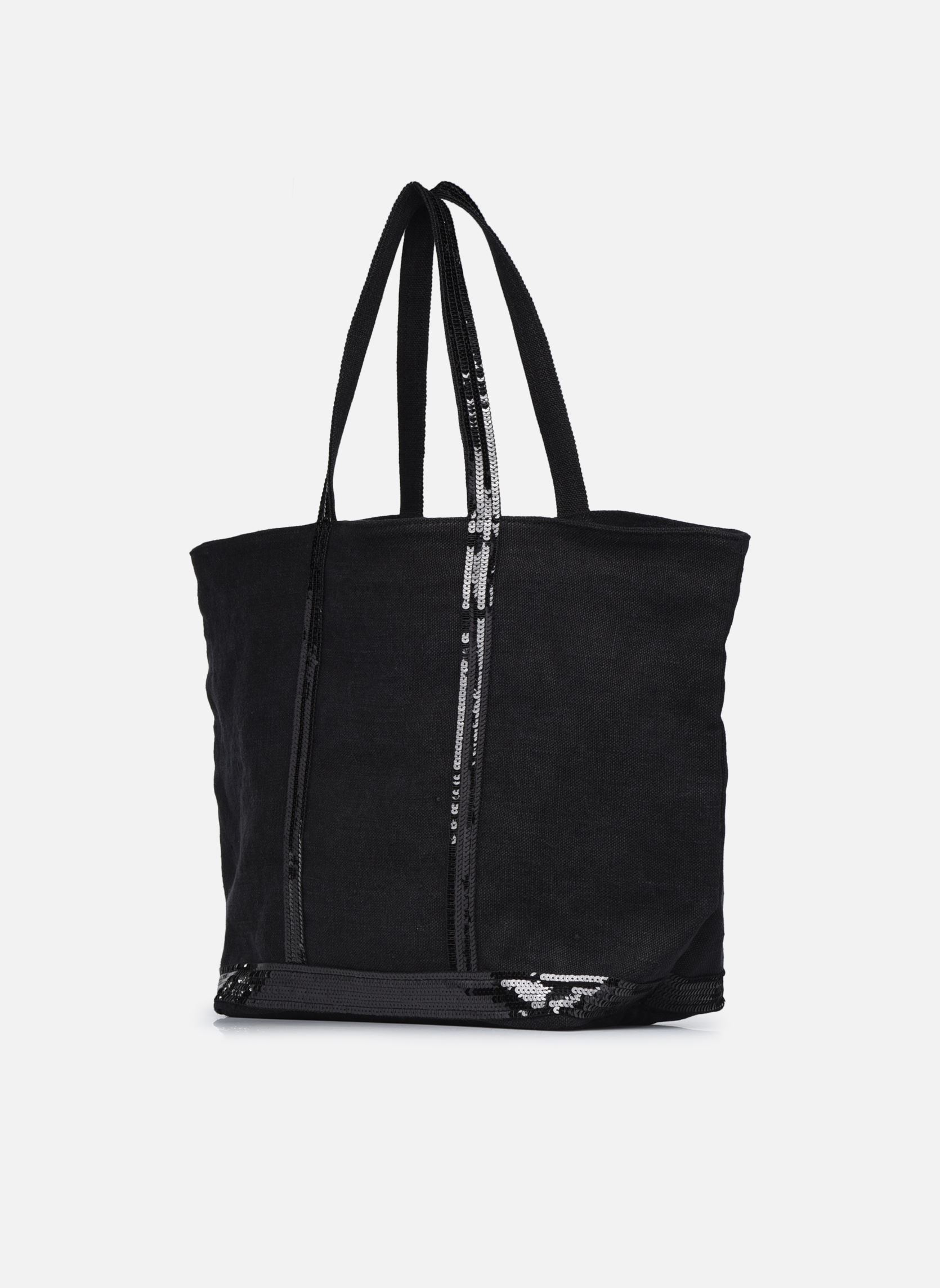 Cabas Cabas L Porte Epaule En Lin Et Paillette femme noir Vanessa Bruno Cabas Cabas L Porte Epaule En Lin Et Paillette femme noir NOIR
