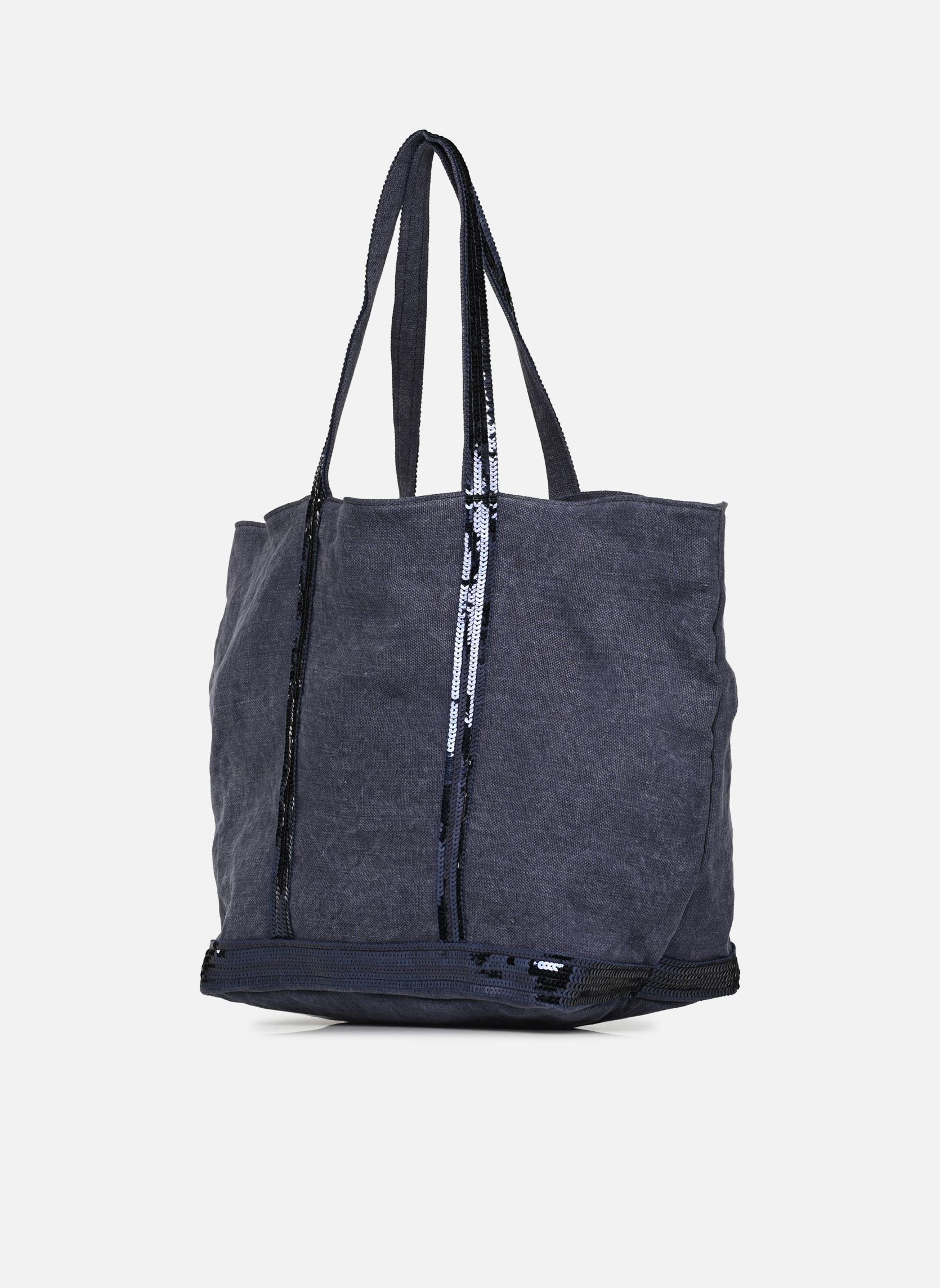 Borsa da spiaggia Cabas L Porte Epaule En Lin Et Paillette donna blu Vanessa Bruno Borsa da spiaggia Cabas L Porte Epaule En Lin Et Paillette donna blu DENIM