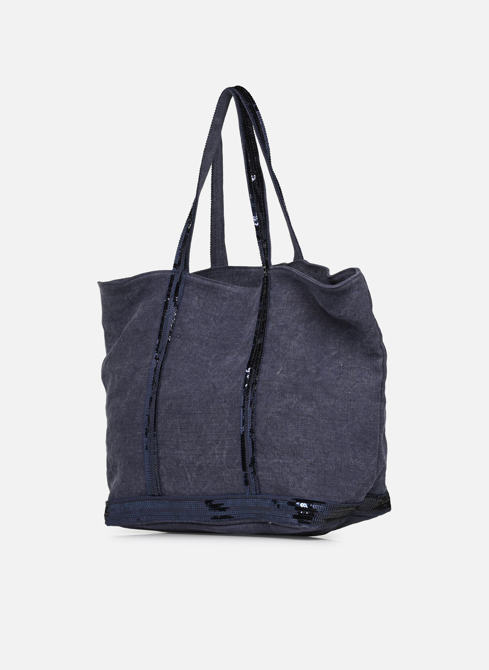 Borsa da spiaggia Cabas L Porte Epaule En Lin Et Paillette donna blu Vanessa Bruno Borsa da spiaggia Cabas L Porte Epaule En Lin Et Paillette donna blu DENIM