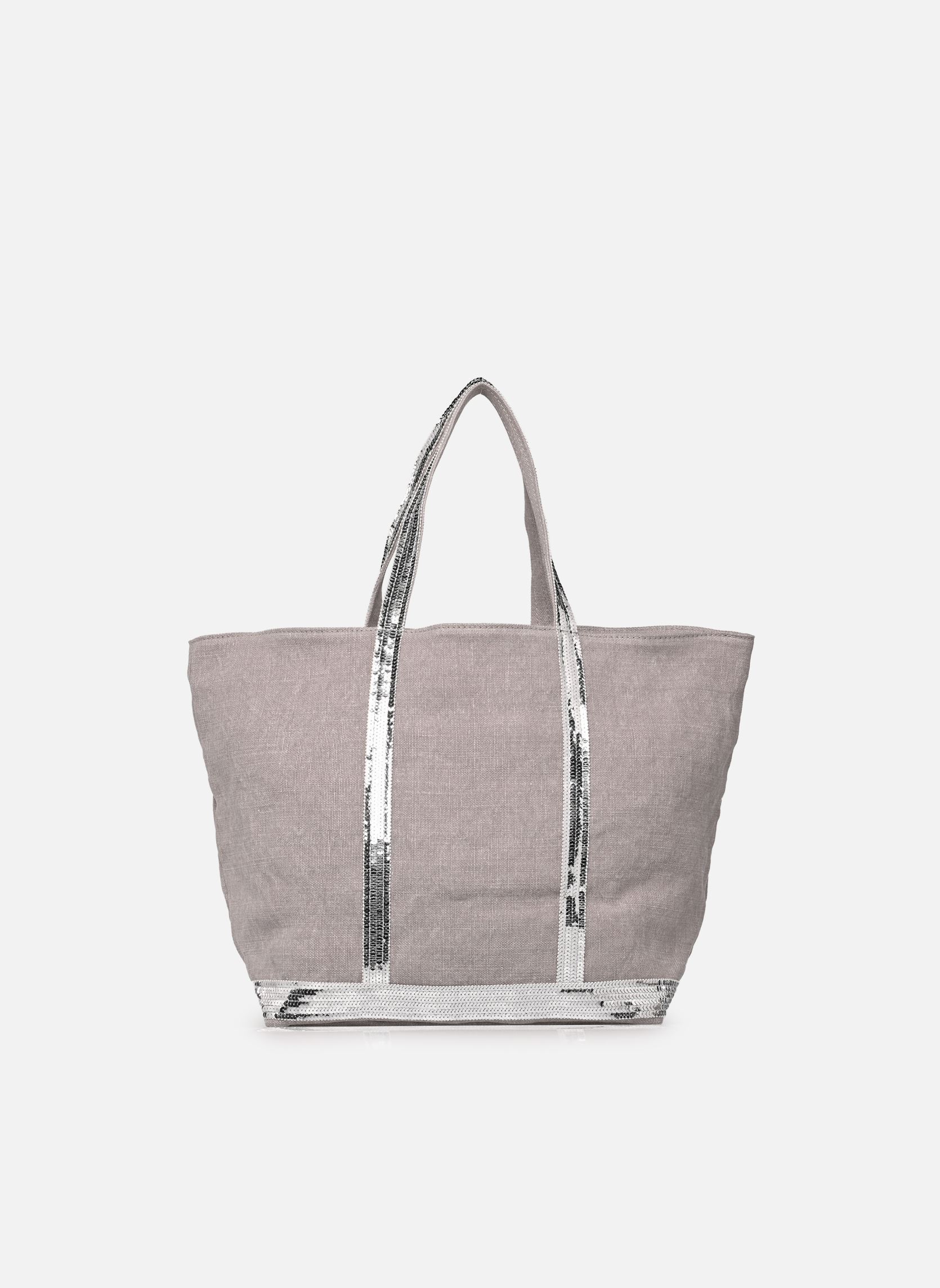 Cabas Cabas L Porte Epaule En Lin Et Paillette femme gris Vanessa Bruno Cabas Cabas L Porte Epaule En Lin Et Paillette femme gris FANTOME