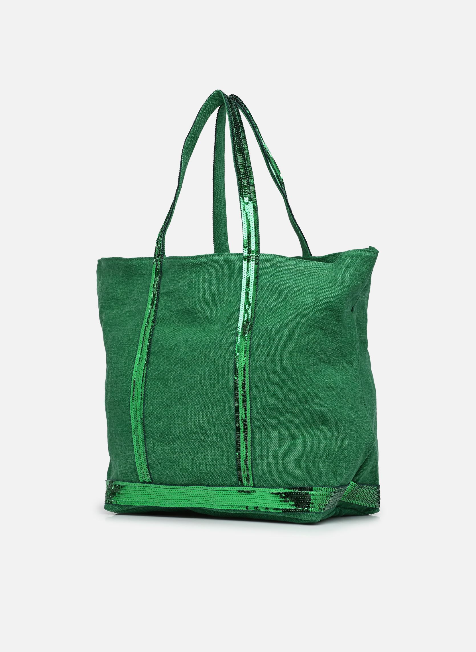 Cabas Cabas L Porte Epaule En Lin Et Paillette femme vert Vanessa Bruno Cabas Cabas L Porte Epaule En Lin Et Paillette femme vert GAZON