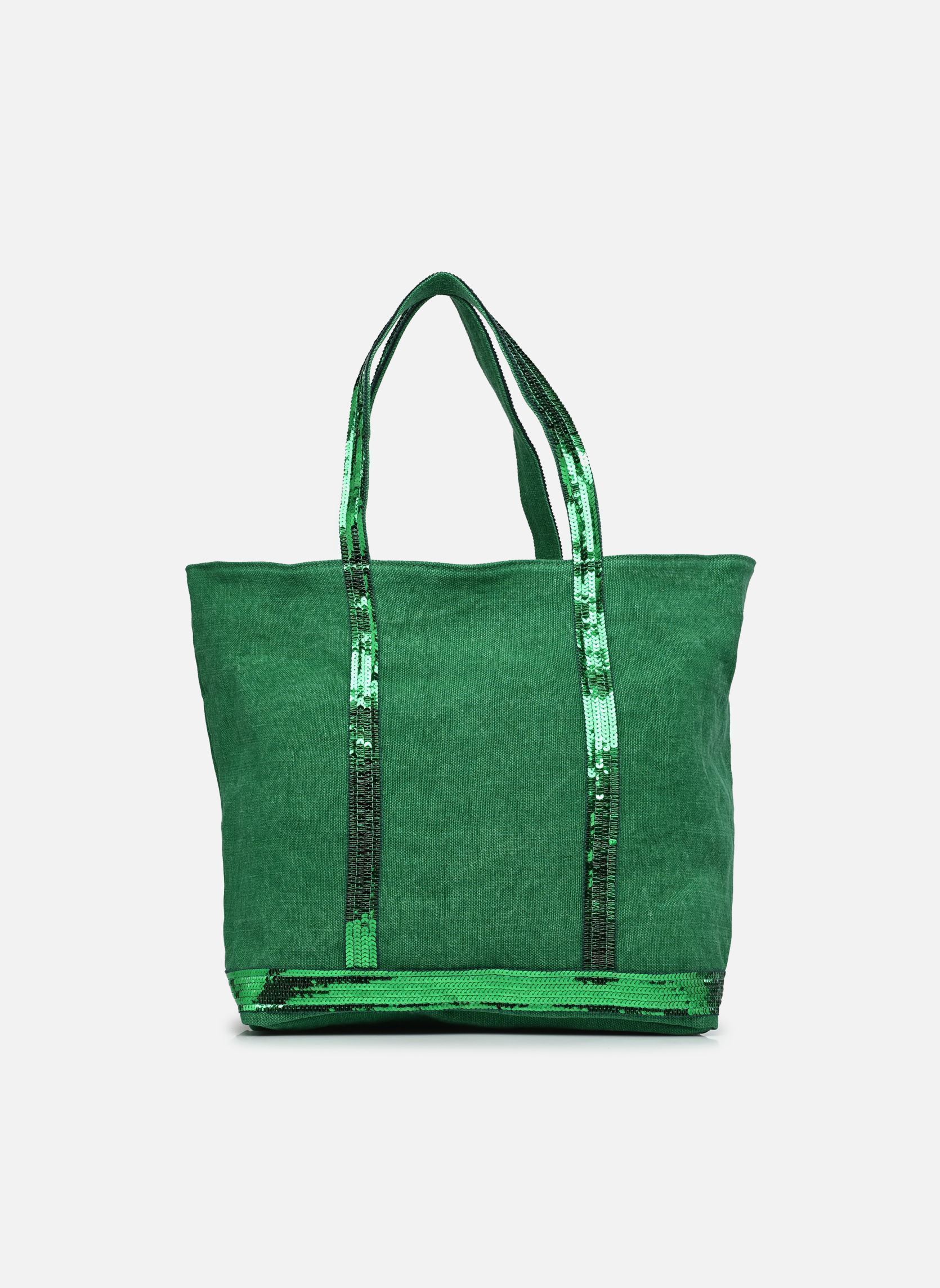 Cabas Cabas L Porte Epaule En Lin Et Paillette femme vert Vanessa Bruno Cabas Cabas L Porte Epaule En Lin Et Paillette femme vert GAZON
