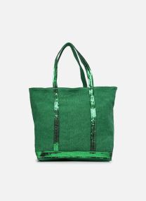Cabas Cabas L Porte Epaule En Lin Et Paillette femme vert