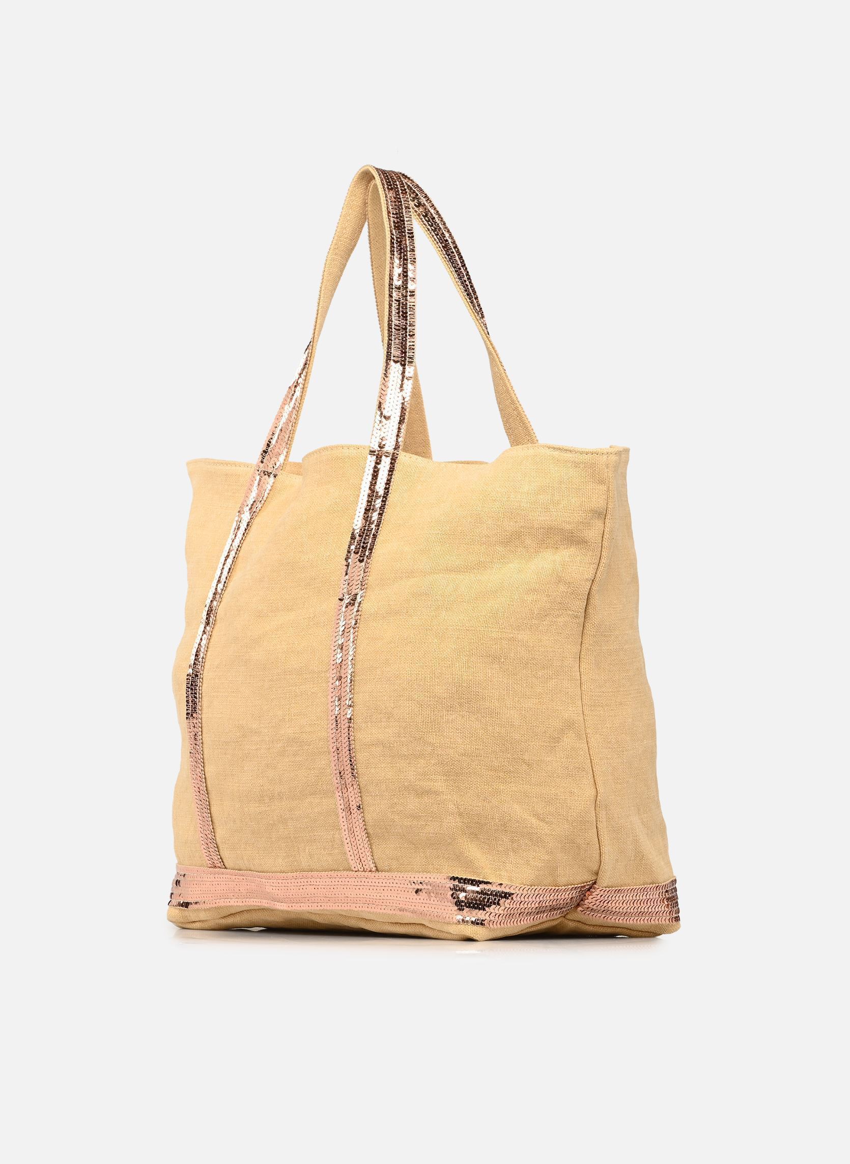 Cabas Cabas L Porte Epaule En Lin Et Paillette femme jaune Vanessa Bruno Cabas Cabas L Porte Epaule En Lin Et Paillette femme jaune CHAMPAGNE