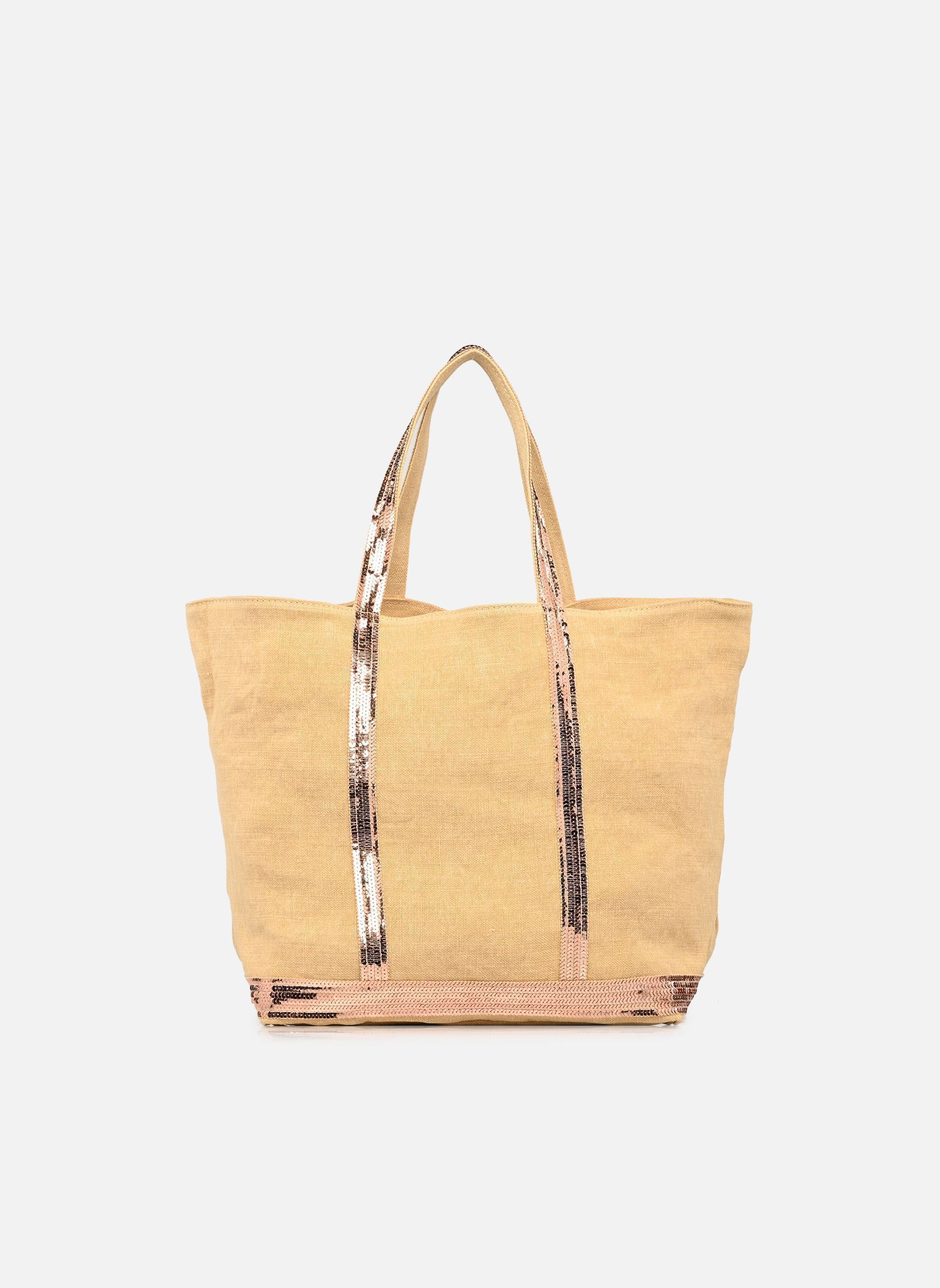 Cabas Cabas L Porte Epaule En Lin Et Paillette femme jaune Vanessa Bruno Cabas Cabas L Porte Epaule En Lin Et Paillette femme jaune CHAMPAGNE