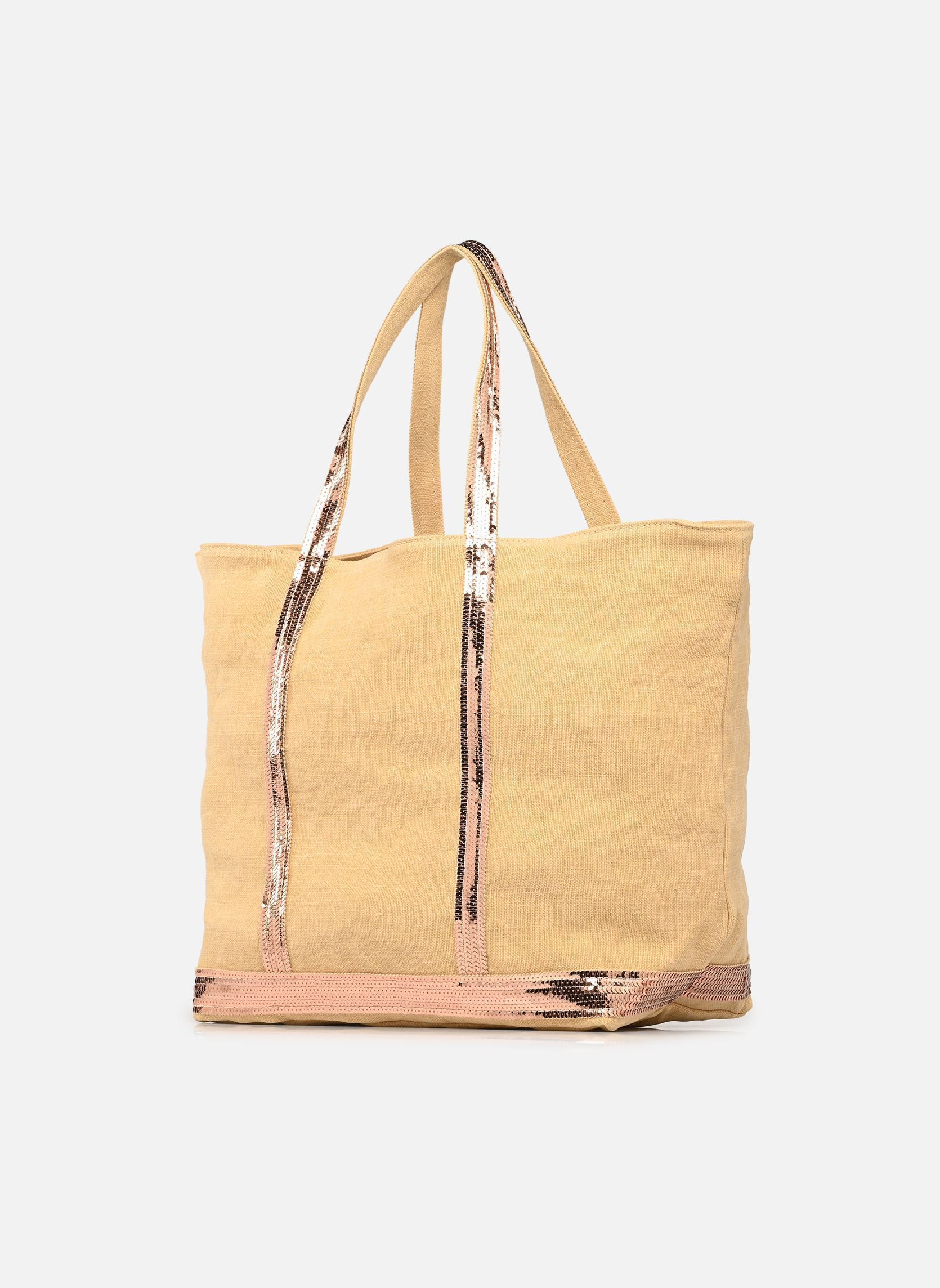 Cabas Cabas L Porte Epaule En Lin Et Paillette femme jaune Vanessa Bruno Cabas Cabas L Porte Epaule En Lin Et Paillette femme jaune CHAMPAGNE
