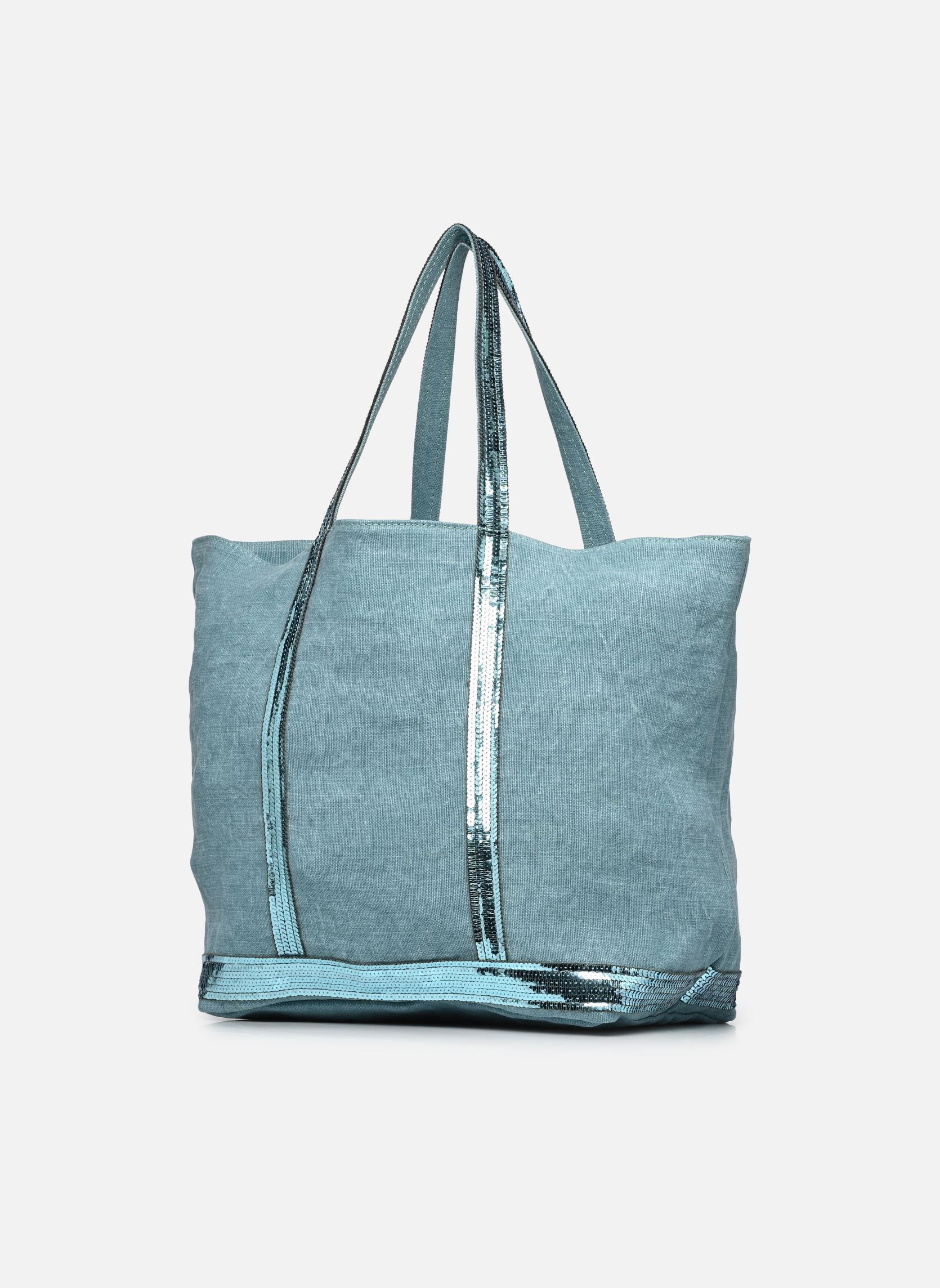 Cabas Cabas L Porte Epaule En Lin Et Paillette femme bleu Vanessa Bruno Cabas Cabas L Porte Epaule En Lin Et Paillette femme bleu IRIS