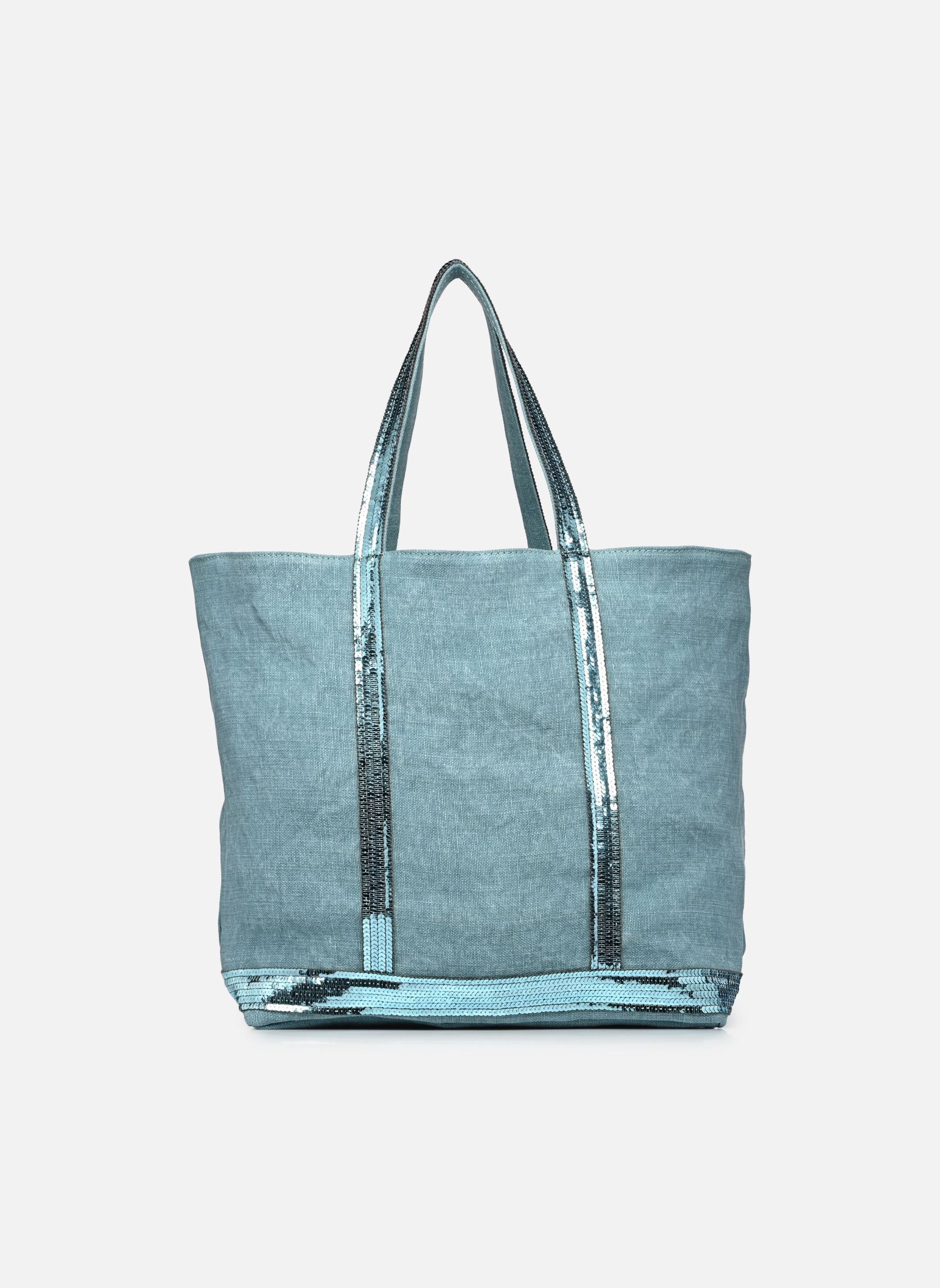Cabas Cabas L Porte Epaule En Lin Et Paillette femme bleu Vanessa Bruno Cabas Cabas L Porte Epaule En Lin Et Paillette femme bleu IRIS