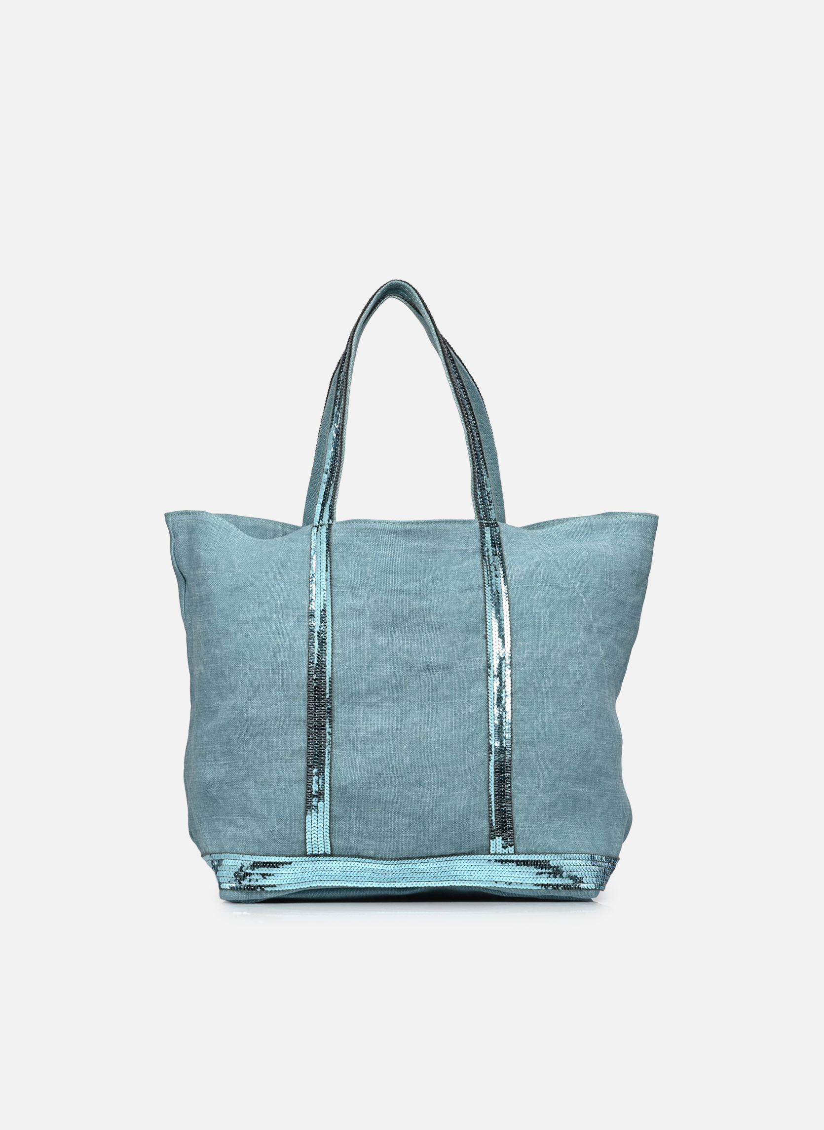 Cabas Cabas L Porte Epaule En Lin Et Paillette femme bleu Vanessa Bruno Cabas Cabas L Porte Epaule En Lin Et Paillette femme bleu IRIS