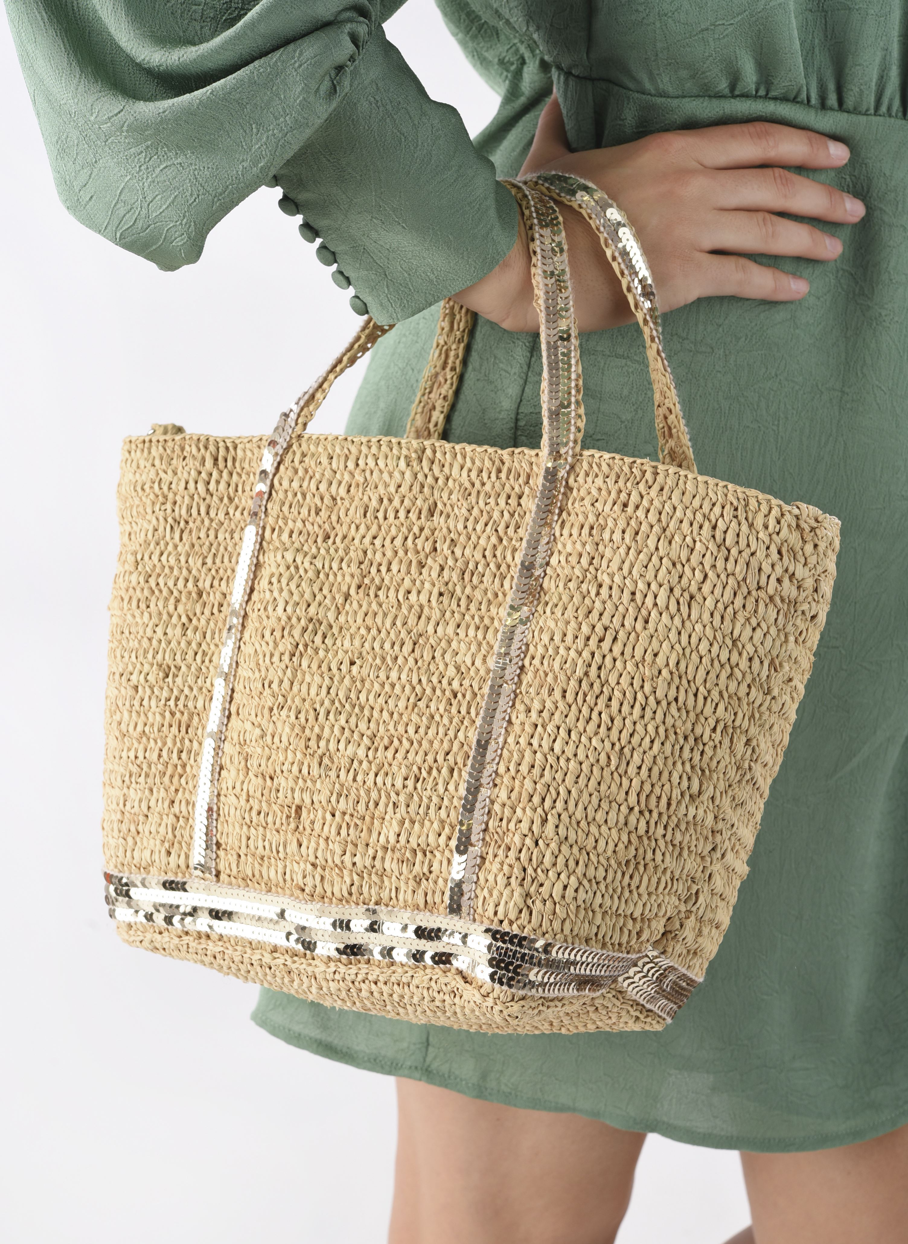Cabas Cabas Petit Bandoulière Raphia Et Paille femme beige Vanessa Bruno Cabas Cabas Petit Bandoulière Raphia Et Paille femme beige NATUREL