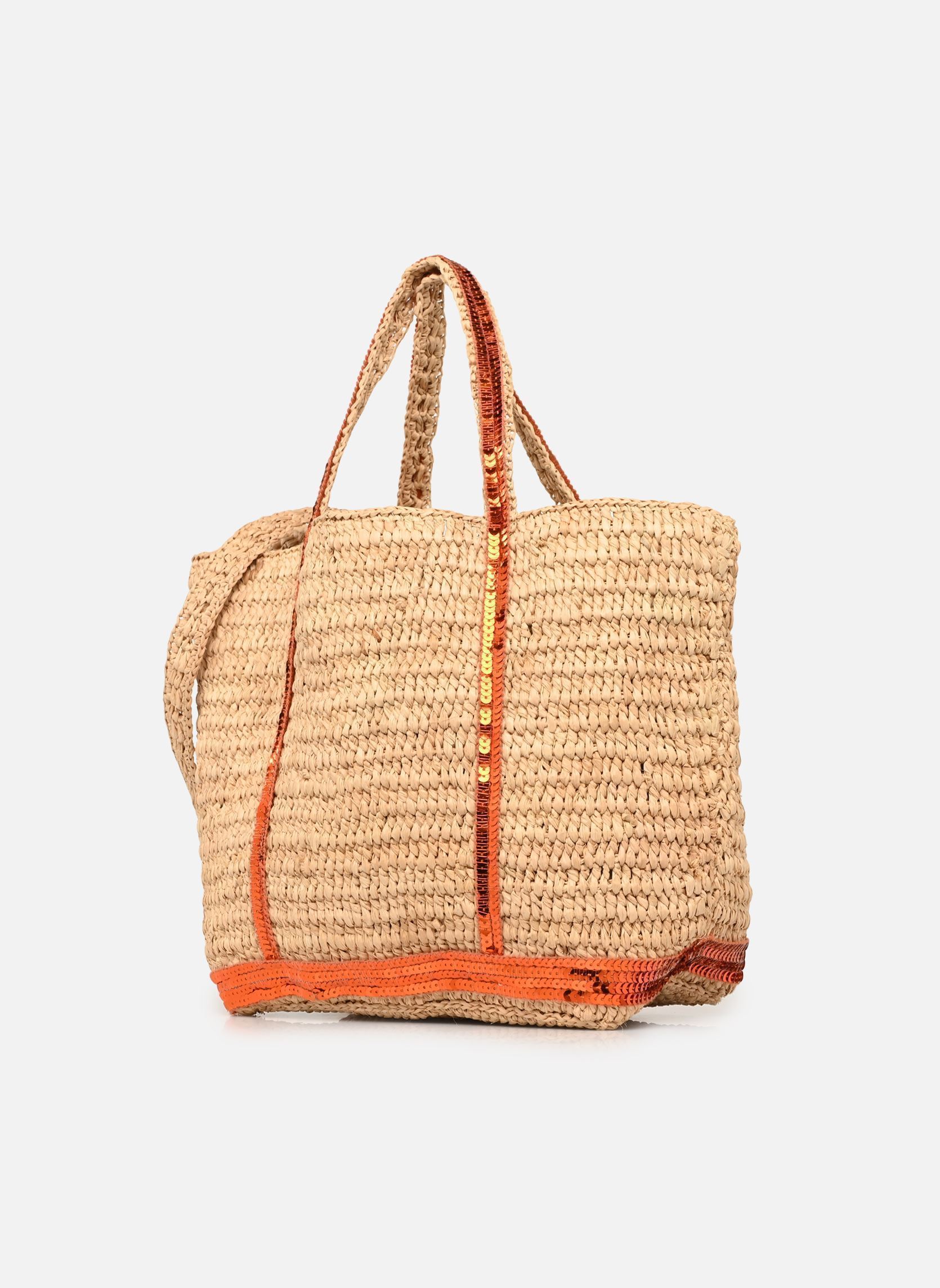 Grote winkelzak Cabas Petit Bandoulière Raphia Et Paille dames beige Vanessa Bruno Grote winkelzak Cabas Petit Bandoulière Raphia Et Paille dames beige MANDARINE