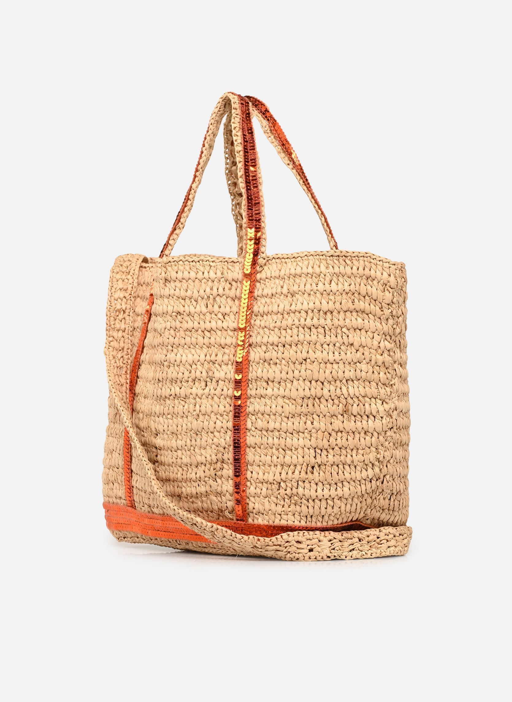 Grote winkelzak Cabas Petit Bandoulière Raphia Et Paille dames beige Vanessa Bruno Grote winkelzak Cabas Petit Bandoulière Raphia Et Paille dames beige MANDARINE