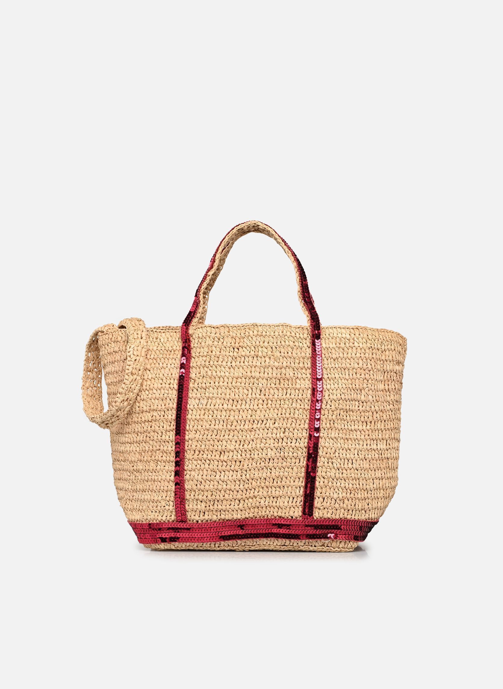 Shopper Cabas Petit Bandoulière Raphia Et Paille damen rot Vanessa Bruno Shopper Cabas Petit Bandoulière Raphia Et Paille damen rot LIPSTICK