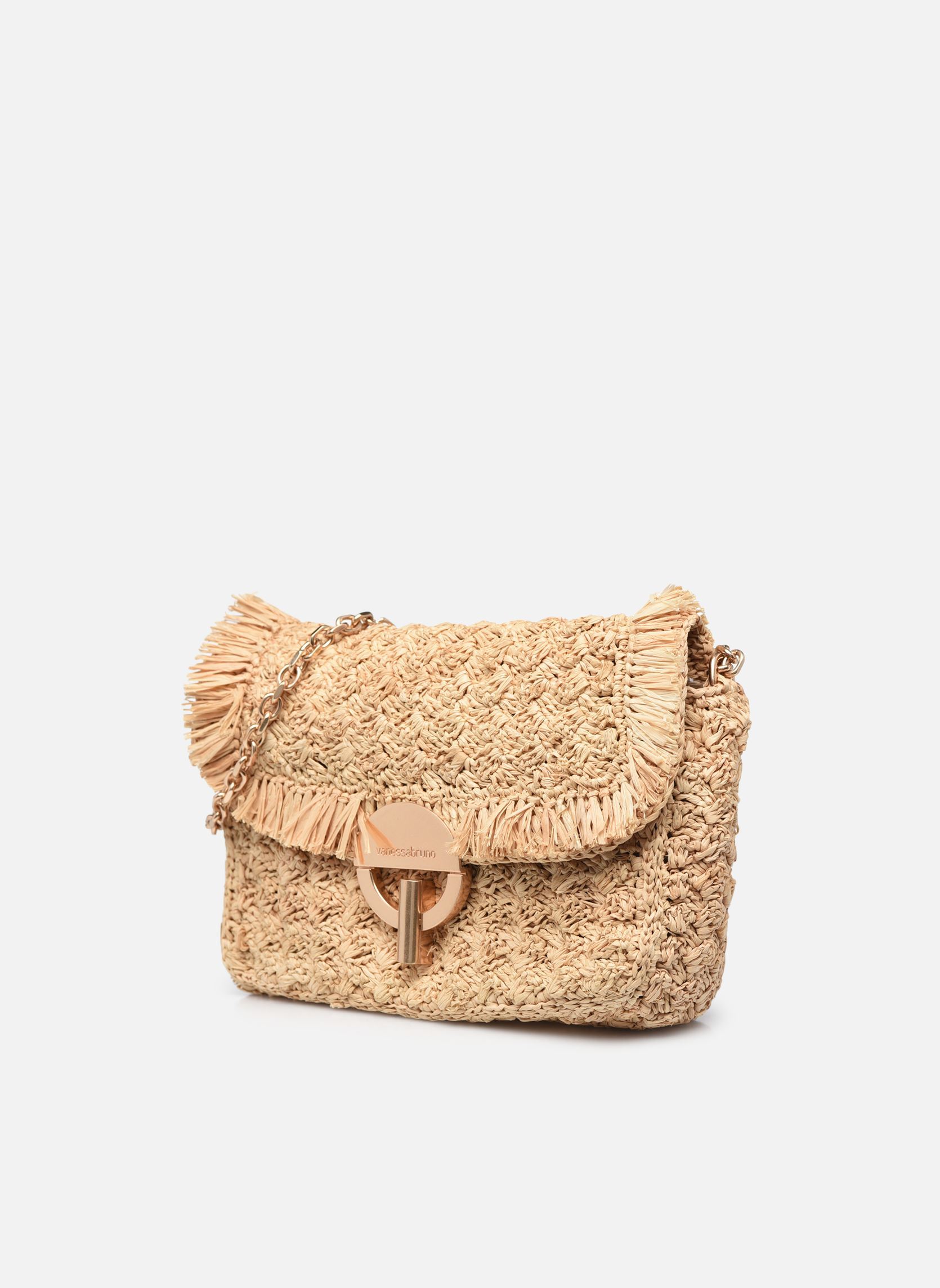 Schoudertassen Moon Raphia PM Raphia dames beige Vanessa Bruno Schoudertassen Moon Raphia PM Raphia dames beige NATUREL