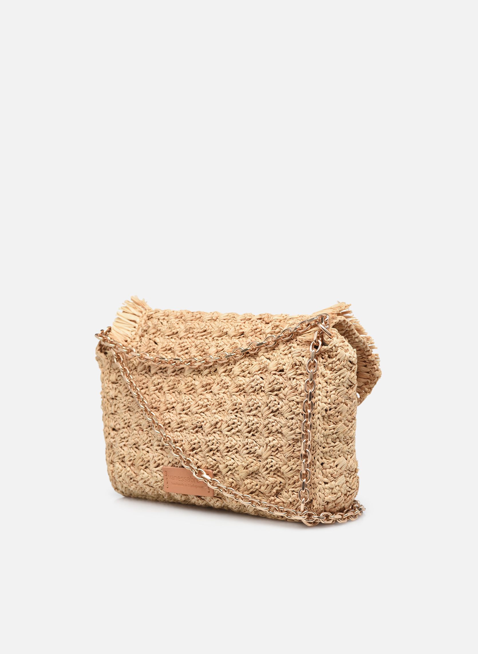 Schoudertassen Moon Raphia PM Raphia dames beige Vanessa Bruno Schoudertassen Moon Raphia PM Raphia dames beige NATUREL
