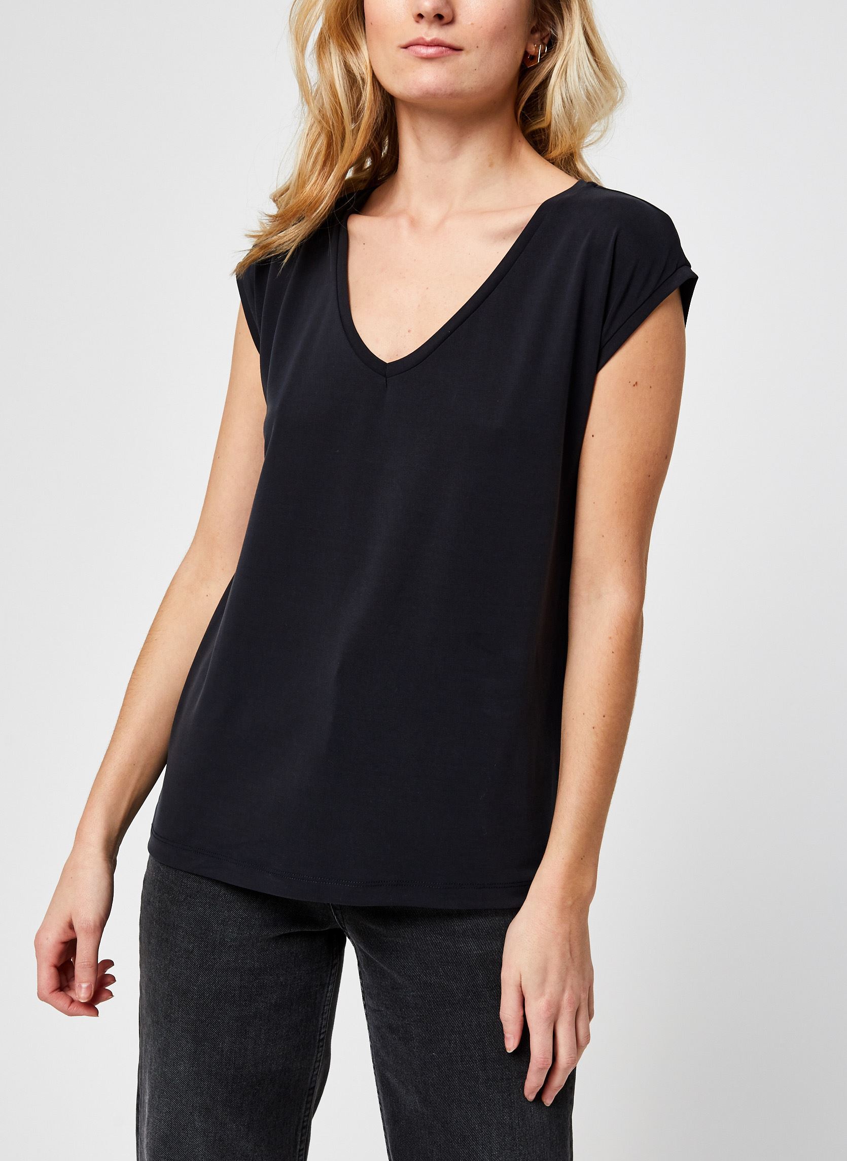 Tee-shirts Pckamala Tee Noos Bc femme noir Pieces Tee-shirts Pckamala Tee Noos Bc femme noir BLACK