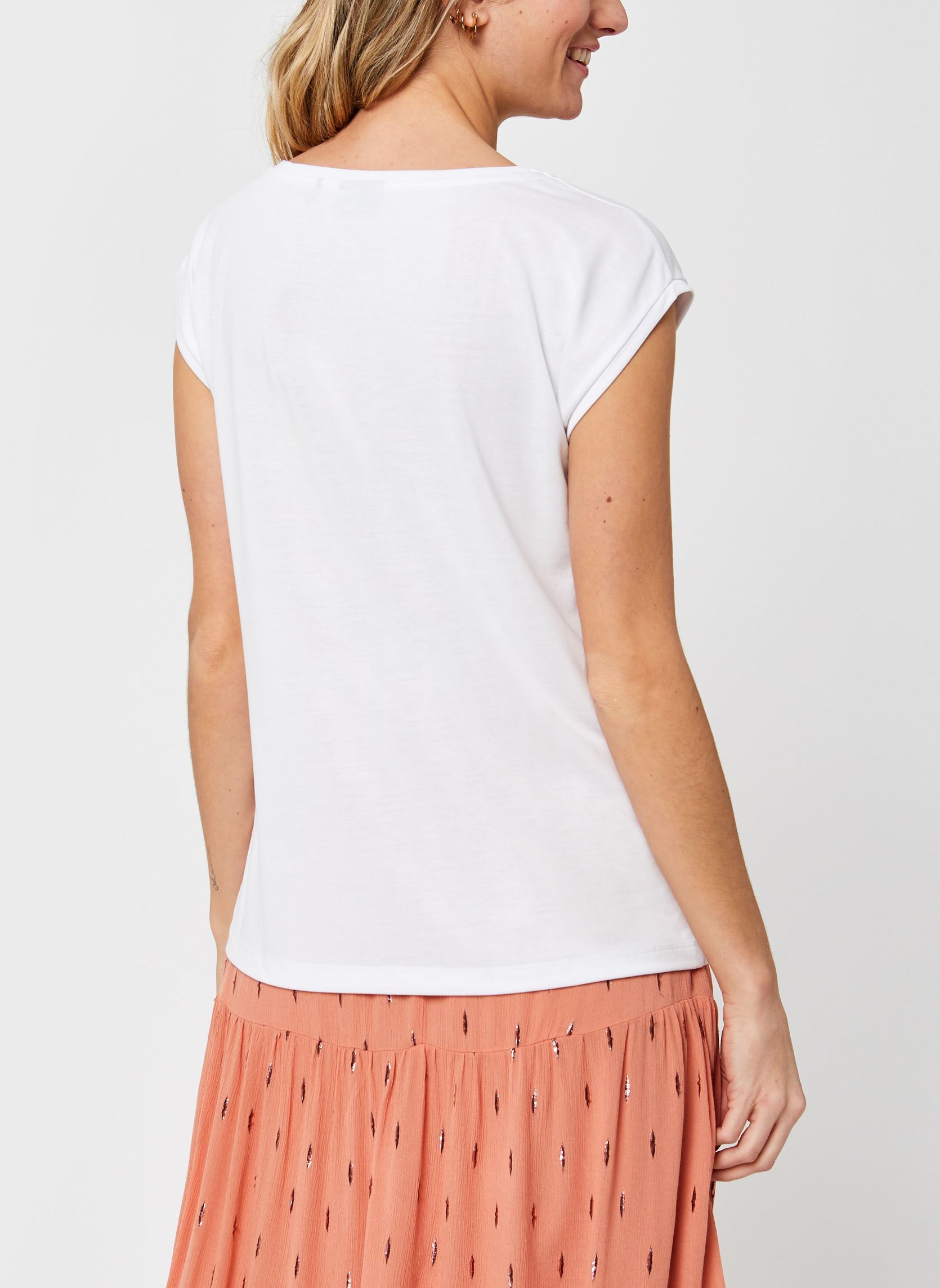 Tee-shirts Pckamala Tee Noos Bc femme blanc Pieces Tee-shirts Pckamala Tee Noos Bc femme blanc BRIGHT WHITE