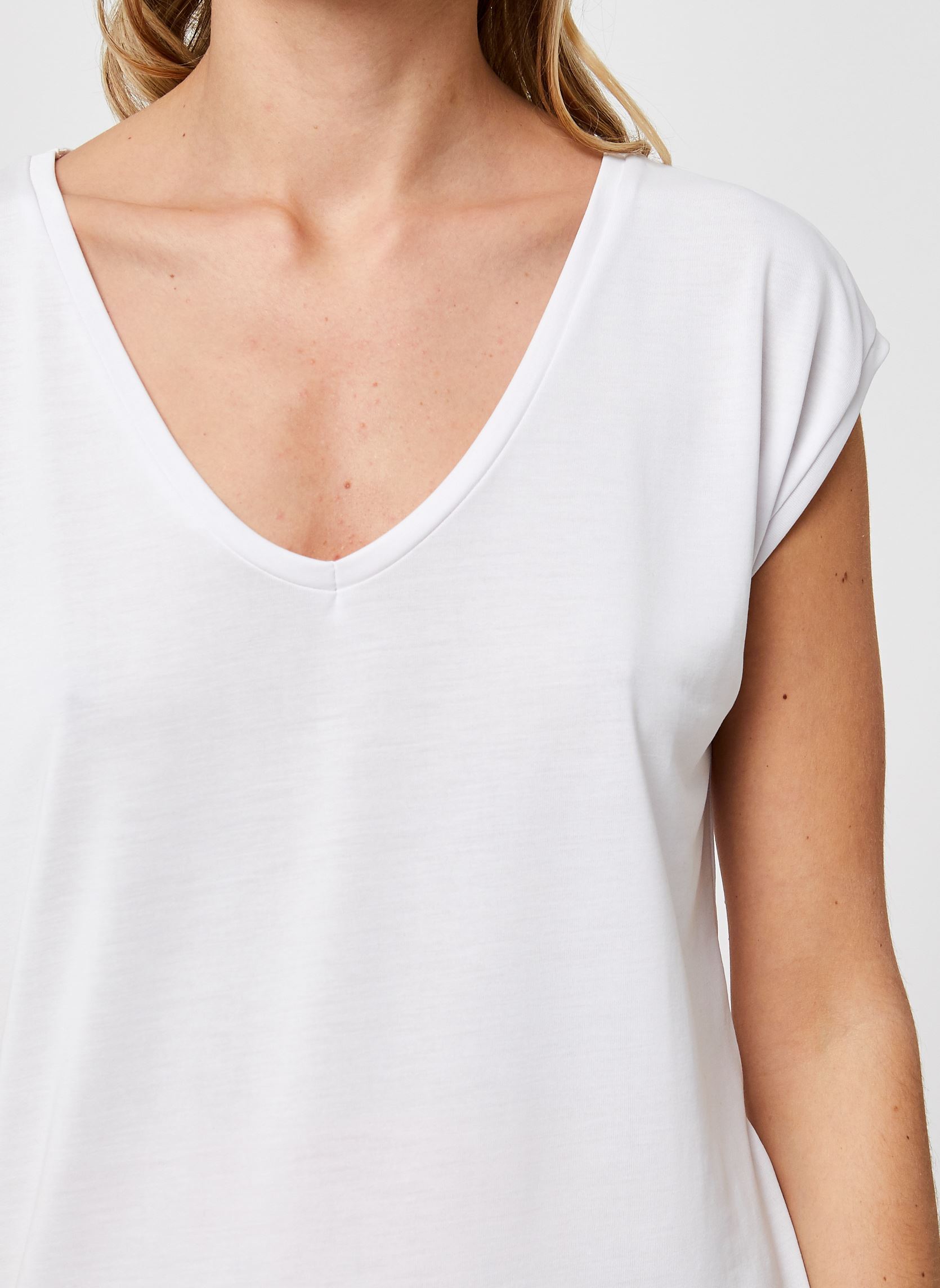 Tee-shirts Pckamala Tee Noos Bc femme blanc Pieces Tee-shirts Pckamala Tee Noos Bc femme blanc BRIGHT WHITE