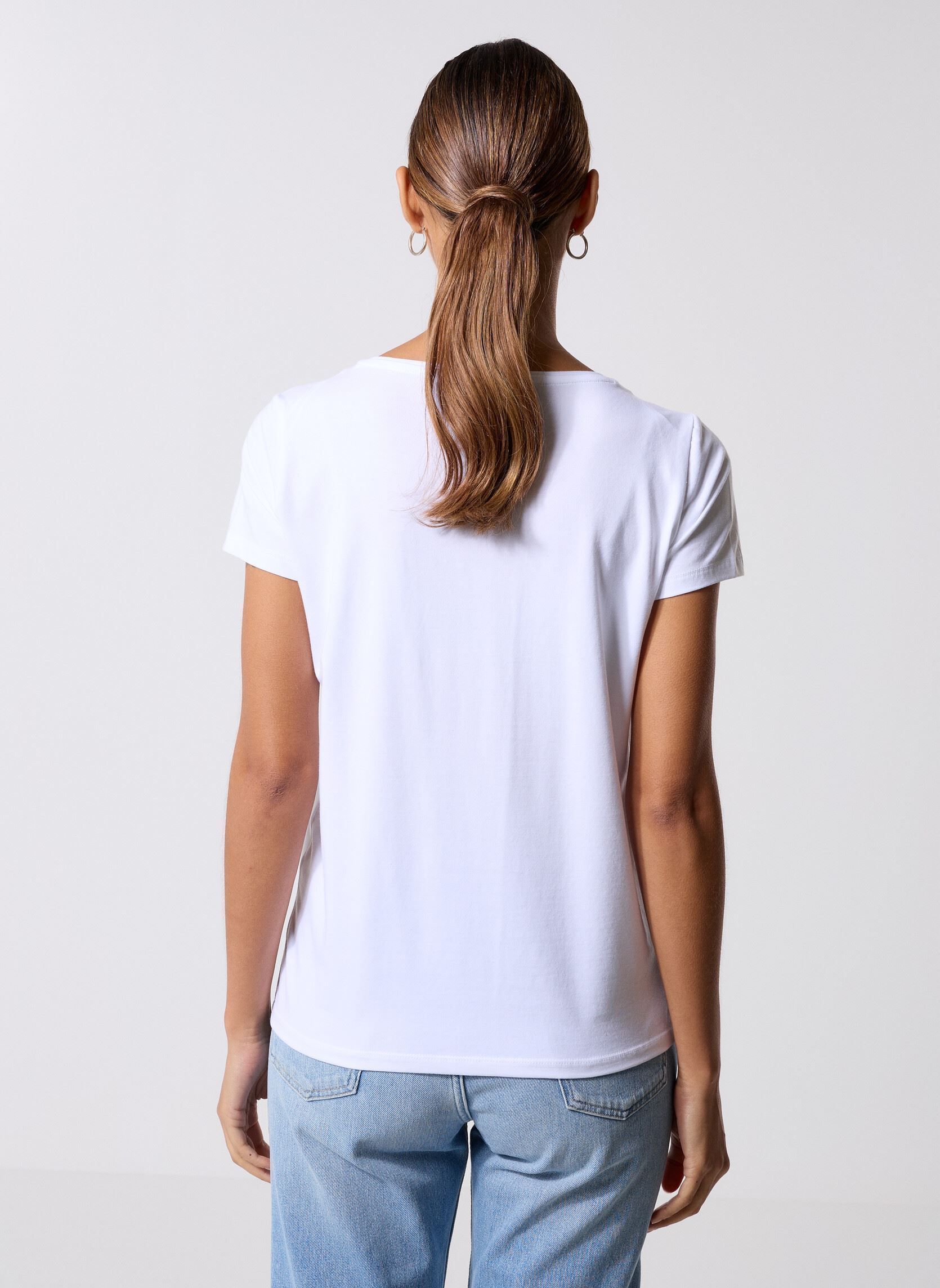Tee-shirts Pcnew Billy Tee femme blanc Pieces Tee-shirts Pcnew Billy Tee femme blanc Bright white