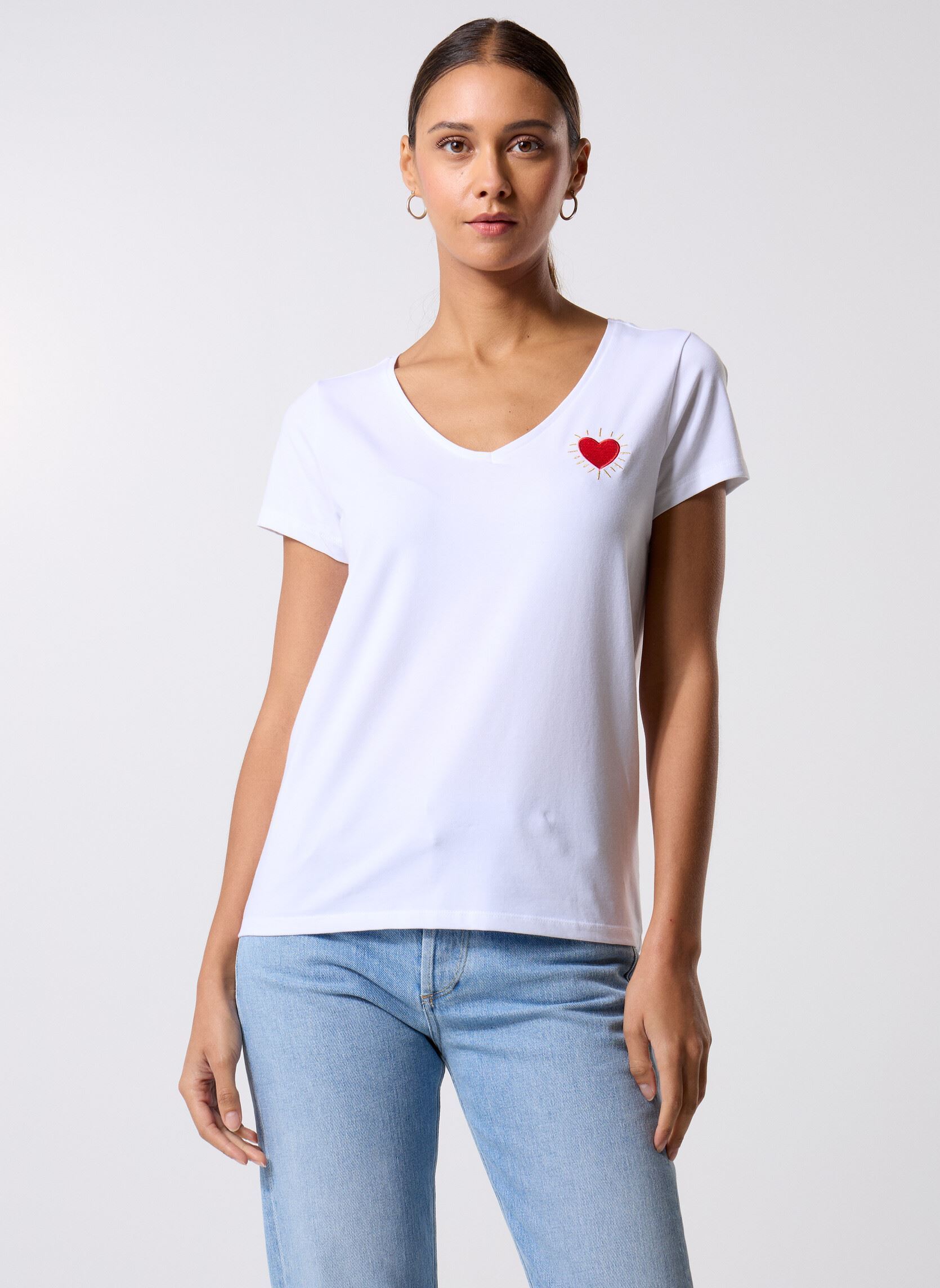 Tee-shirts Pcnew Billy Tee femme blanc Pieces Tee-shirts Pcnew Billy Tee femme blanc Bright white