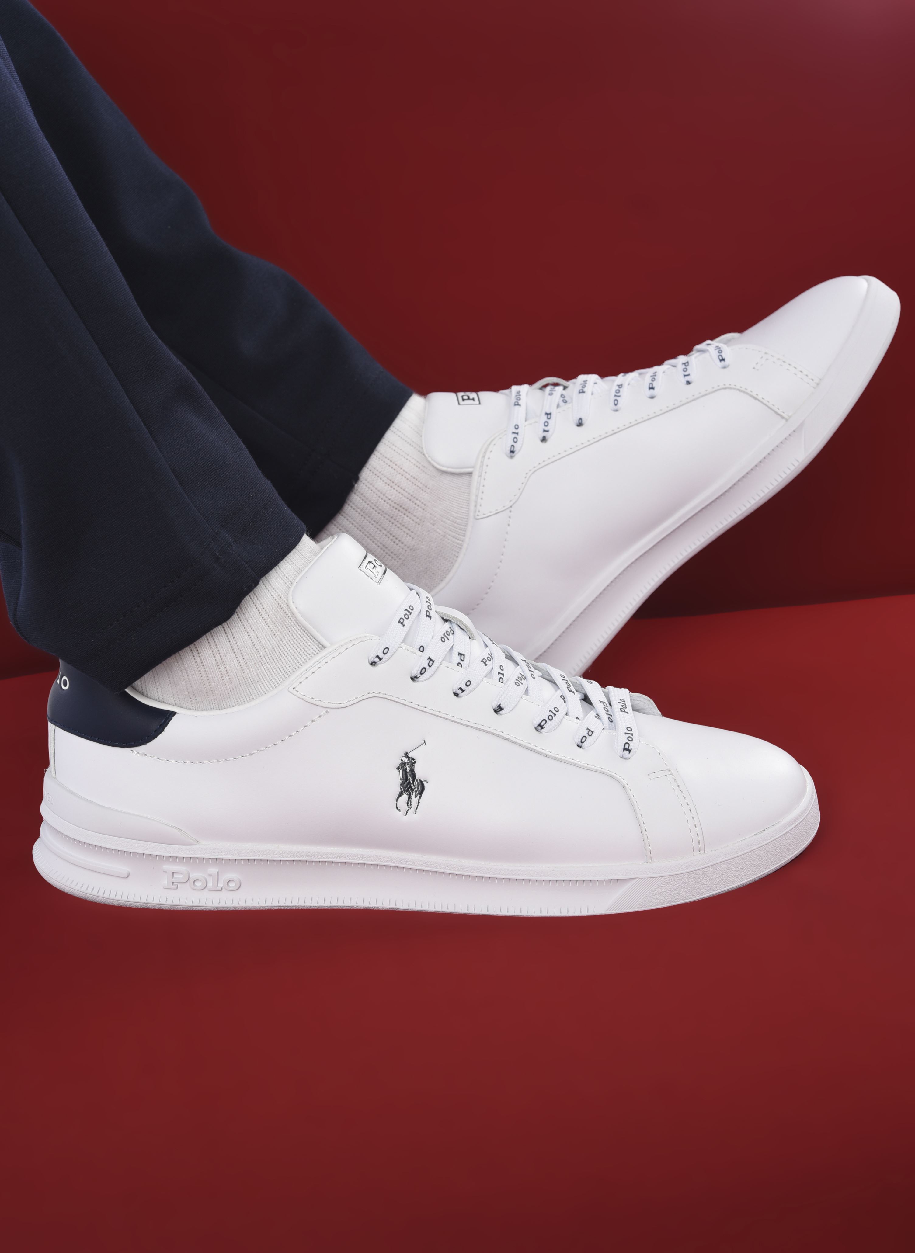 Hoge sneakers HRT Ct II Nappa Leather heren wit Polo Ralph Lauren Hoge sneakers HRT Ct II Nappa Leather heren wit WHITENEWPORT NAVY PP