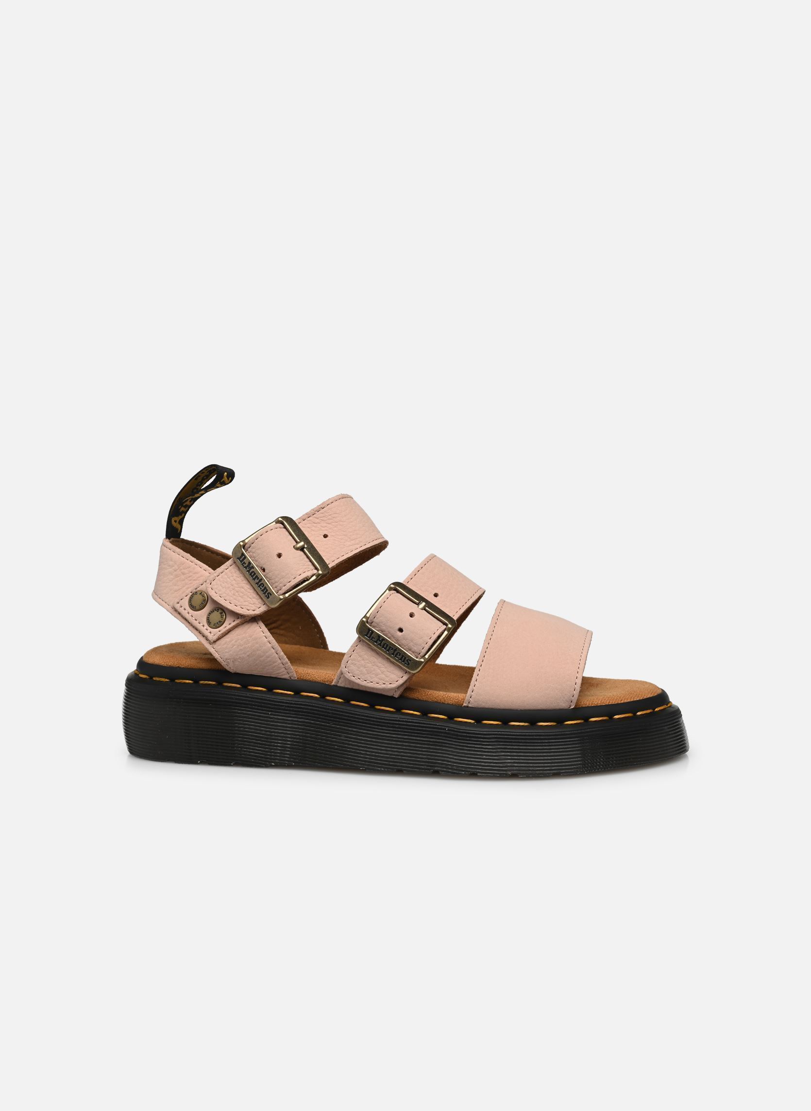 Sandali con zeppa e plateau Gryphon Quad donna rosa Dr. Martens Sandali con zeppa e plateau Gryphon Quad donna rosa POWDER PINK MILLED NUBUCK WP
