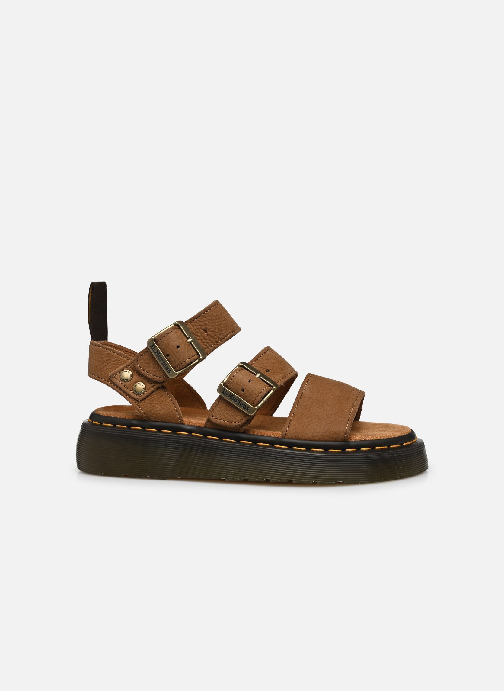Keil- und Plateausandalen Gryphon Quad damen beige Dr. Martens Keil- und Plateausandalen Gryphon Quad damen beige SAVANNAH TAN TUMBLED NUBUCK