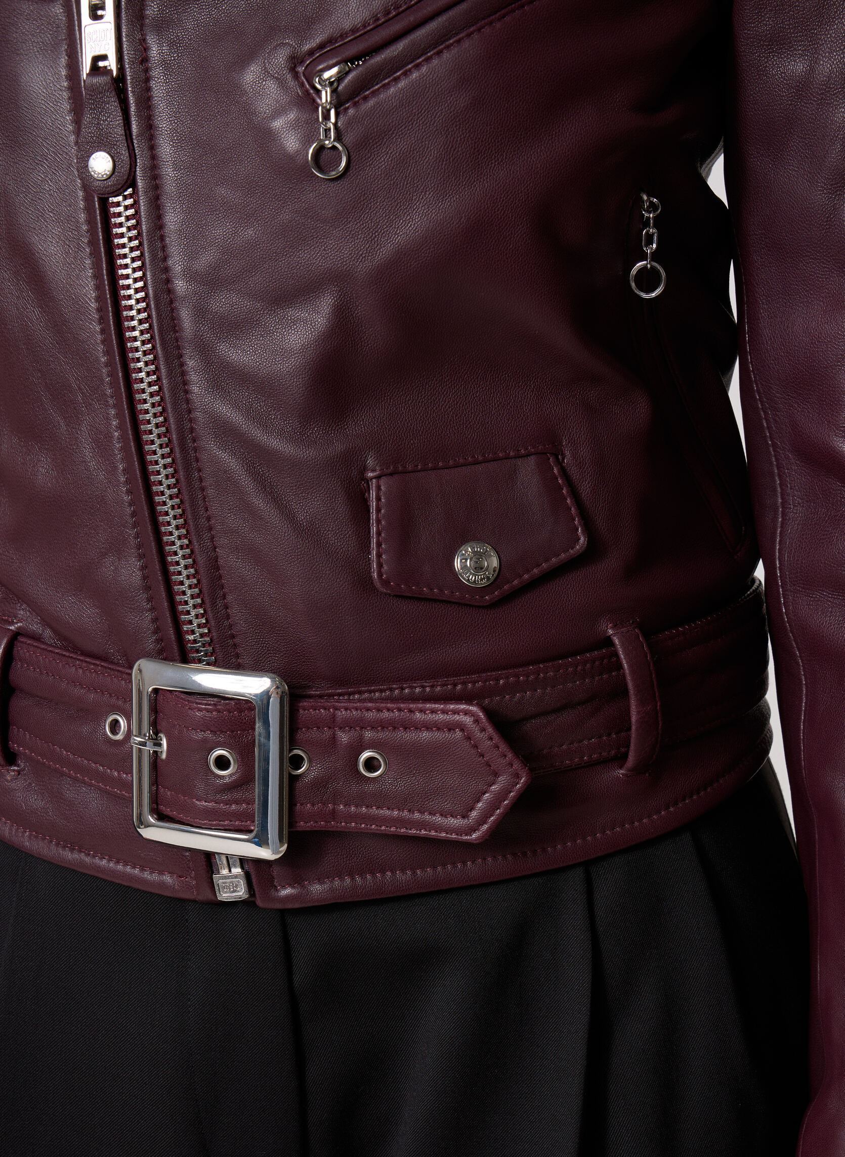 Jacken Veste Perfecto Ceinture-LCW8600 damen bordeaux Schott Jacken Veste Perfecto Ceinture-LCW8600 damen bordeaux PLUM