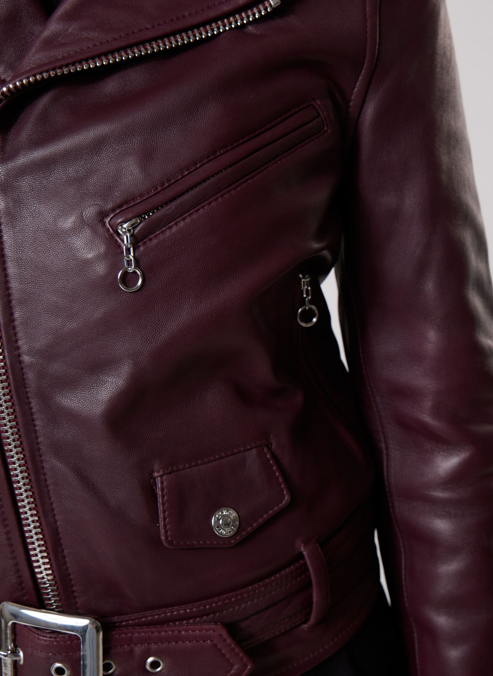 Jacken Veste Perfecto Ceinture-LCW8600 damen bordeaux Schott Jacken Veste Perfecto Ceinture-LCW8600 damen bordeaux PLUM