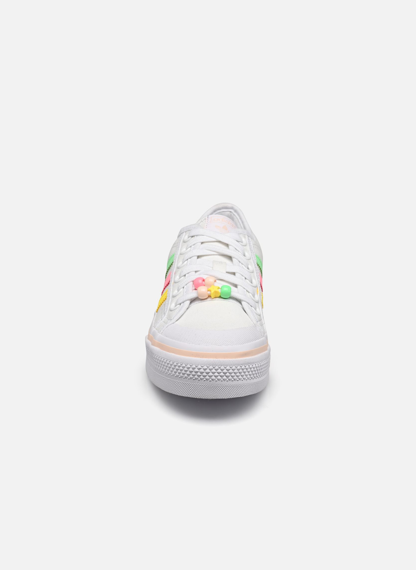 Niedrige Sneaker Nizza Platform J mädchen weiß adidas originals Niedrige Sneaker Nizza Platform J mädchen weiß FTWWHT/BEAMYE/BEAMPK