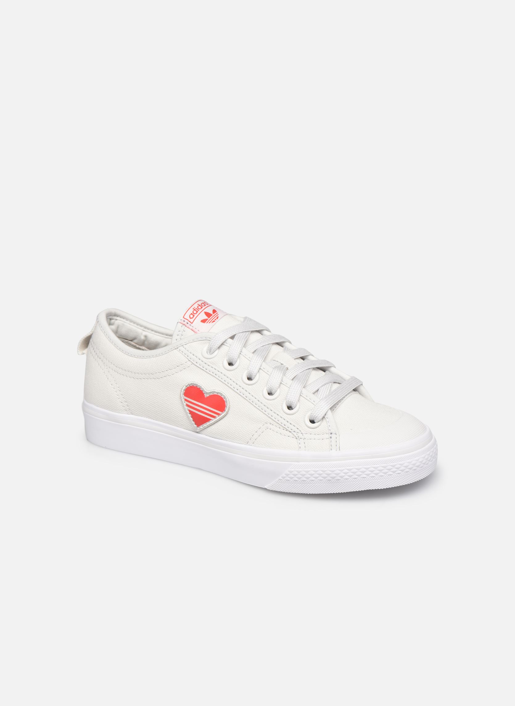 Zapatillas de lona Nizza Trefoil W mujer blanco adidas originals Zapatillas de lona Nizza Trefoil W mujer blanco BLANC CRISTAL