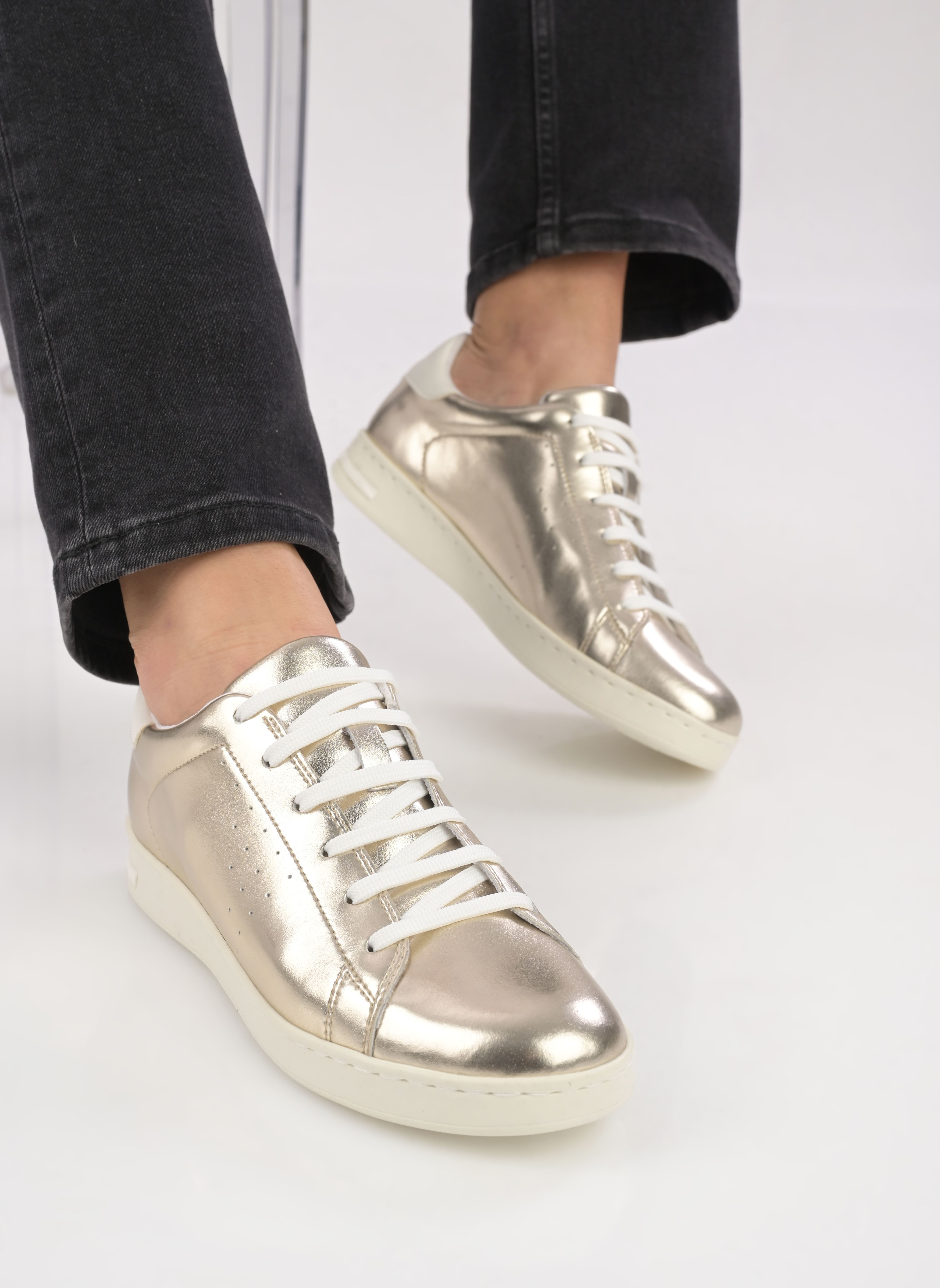 Baskets basses JAYSEN femme or et bronze Geox Baskets basses JAYSEN femme or et bronze LT GOLD/OPTIC WHITE