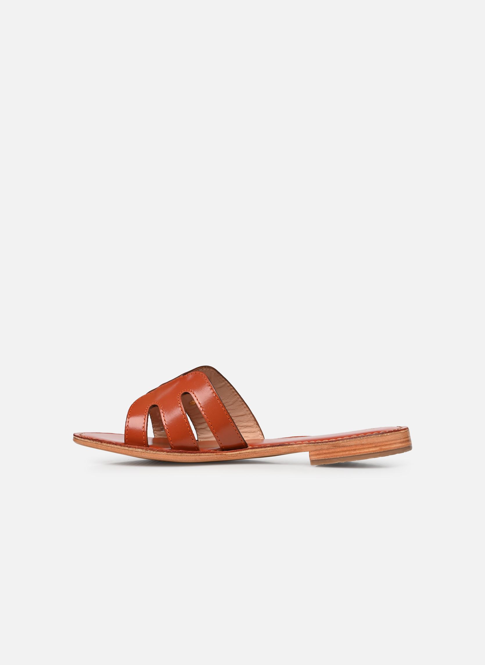 Mules DAMIA femme rouge Les Tropéziennes par M Belarbi Mules DAMIA femme rouge BRIQUE