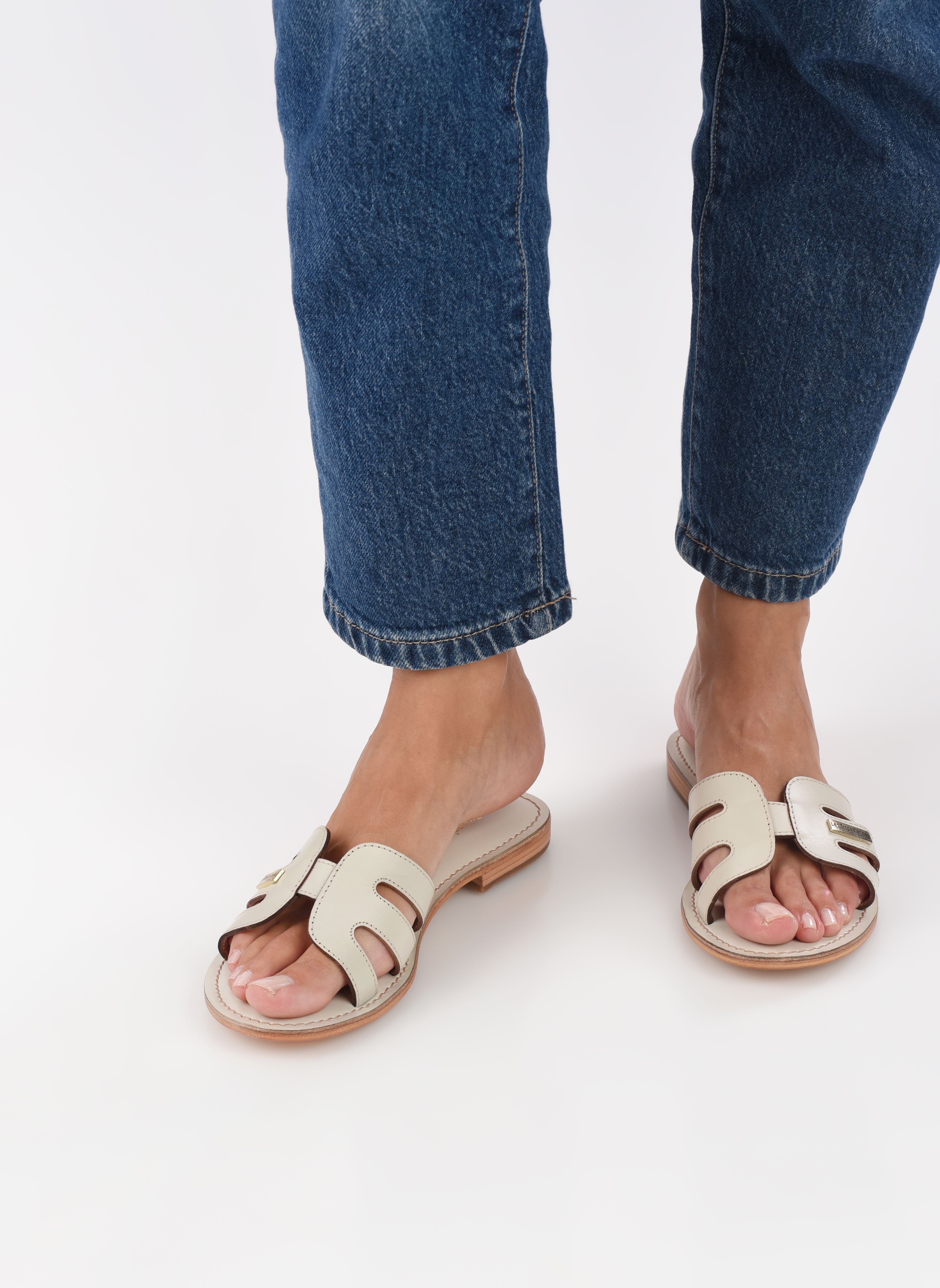 Mules DAMIA femme beige Les Tropéziennes par M Belarbi Mules DAMIA femme beige Creme