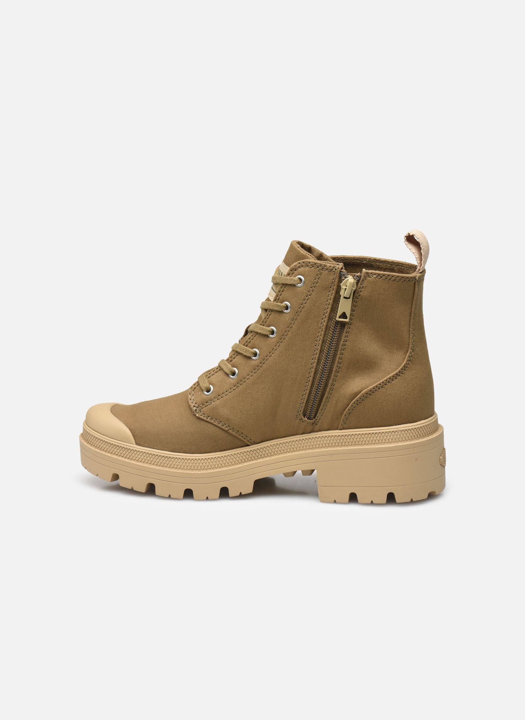 Geschnürte Stiefeletten PALLABASE TWILL W damen braun Palladium Geschnürte Stiefeletten PALLABASE TWILL W damen braun BUTTERNUT