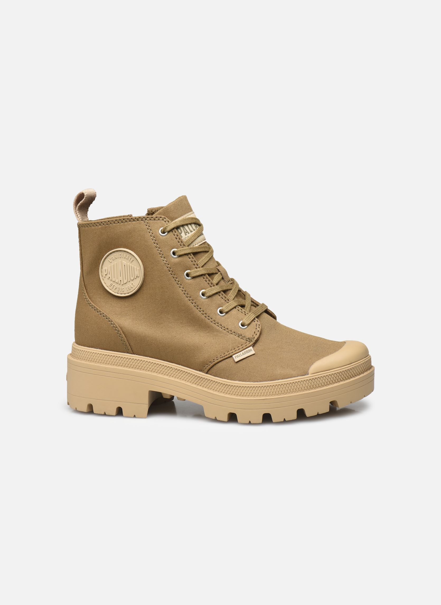 Geschnürte Stiefeletten PALLABASE TWILL W damen braun Palladium Geschnürte Stiefeletten PALLABASE TWILL W damen braun BUTTERNUT