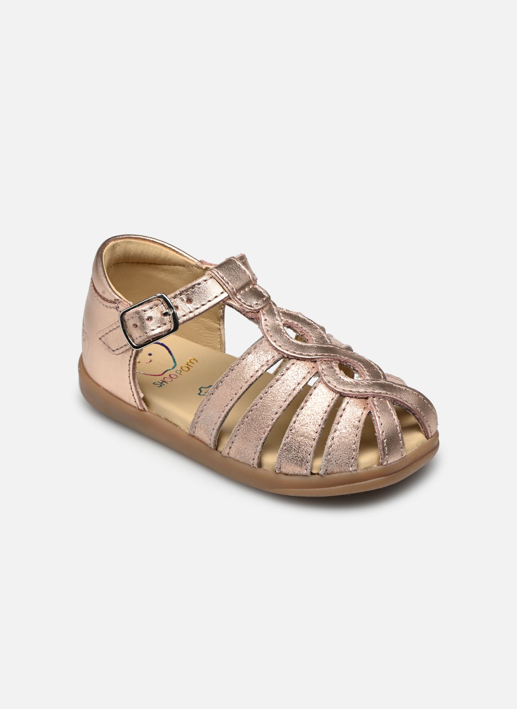 Sandalias Pika Twist niña oro y bronce Shoo Pom Sandalias Pika Twist niña oro y bronce COPPER - NUDE