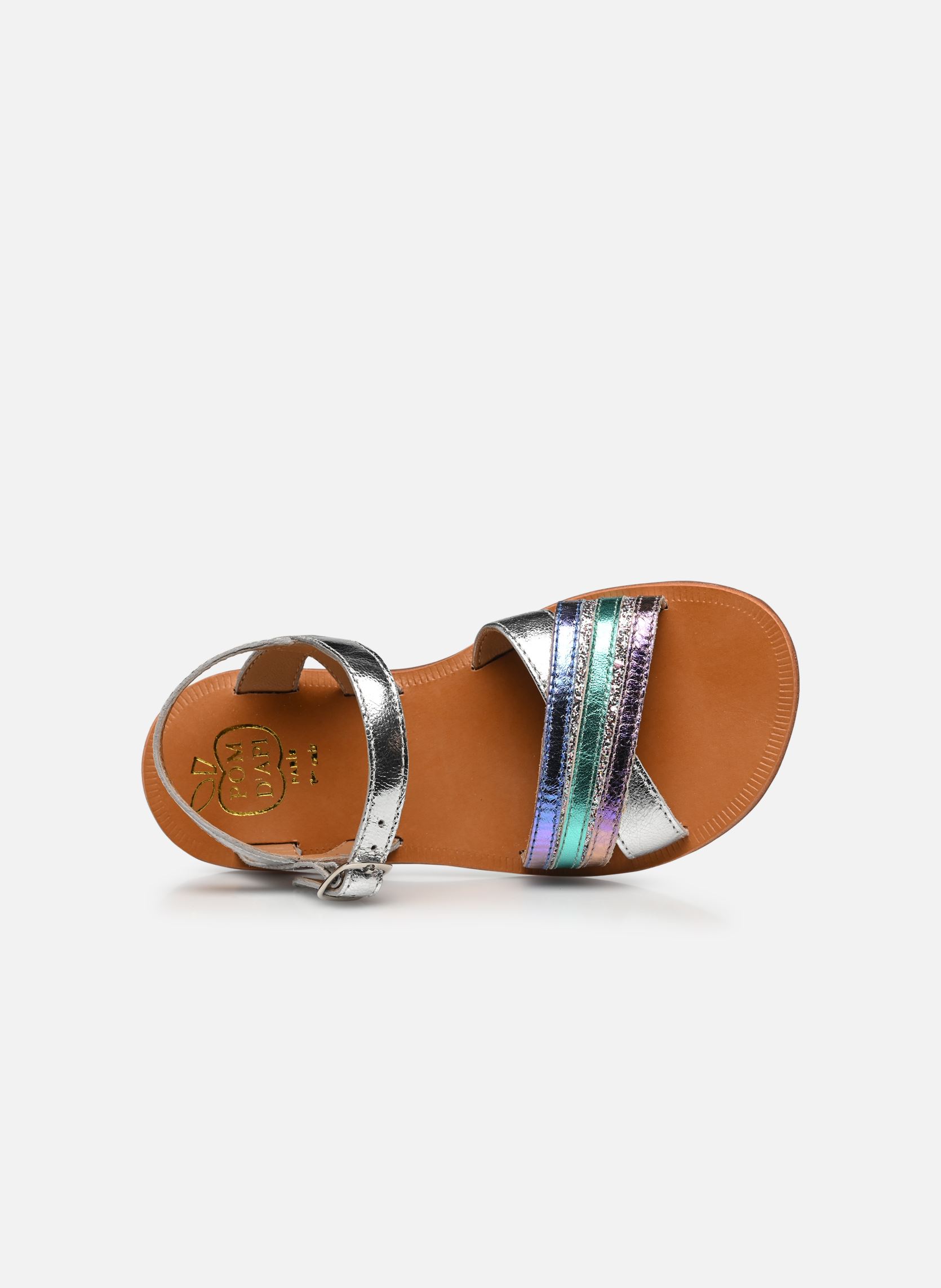 Sandales Plagette Lili fille argent Pom d Api Sandales Plagette Lili fille argent ARGENT