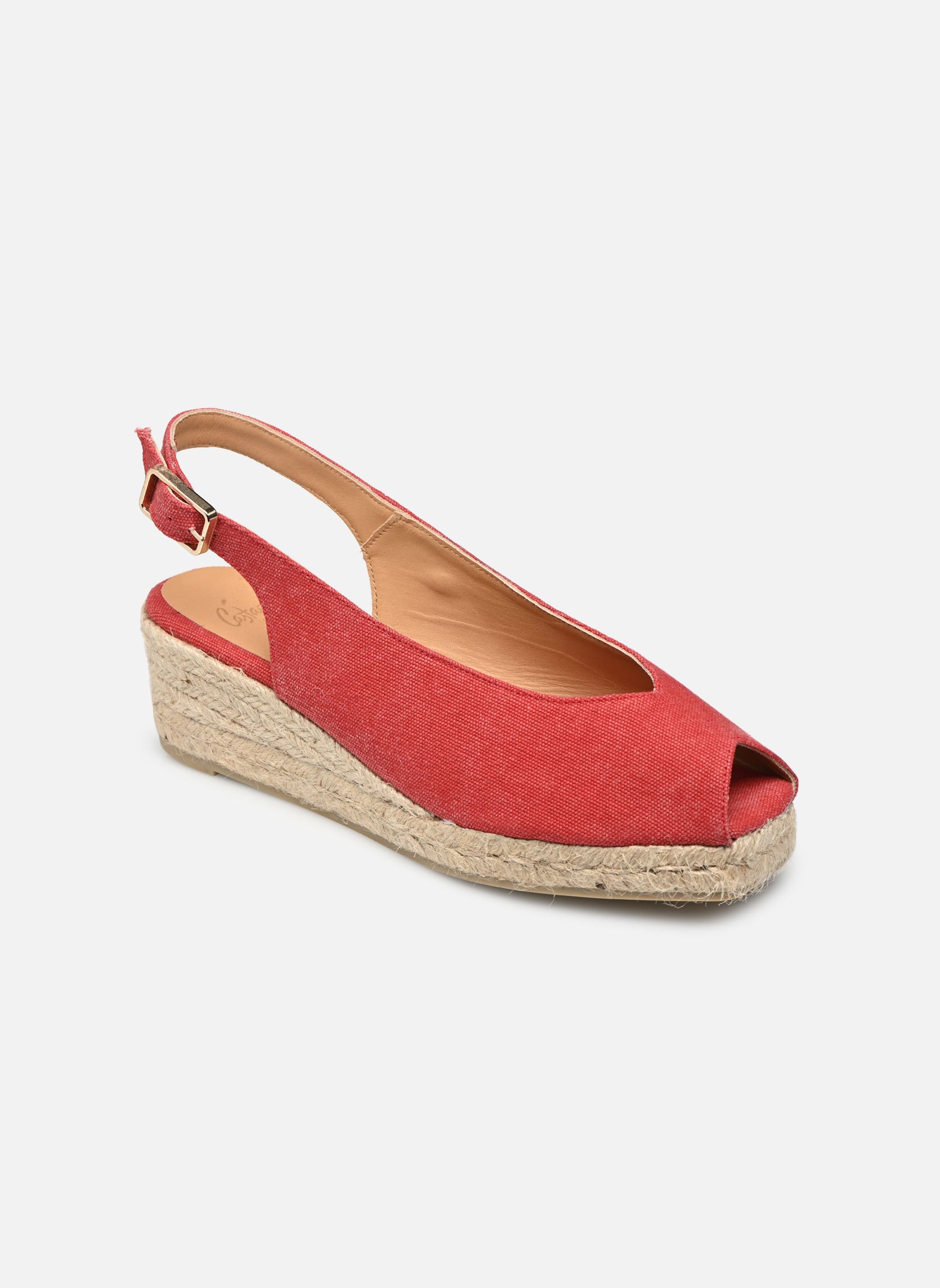 Keil- und Plateau-Espadrilles Dosalia H3 damen beige Castaner Keil- und Plateau-Espadrilles Dosalia H3 damen beige Rojo Carmin 1