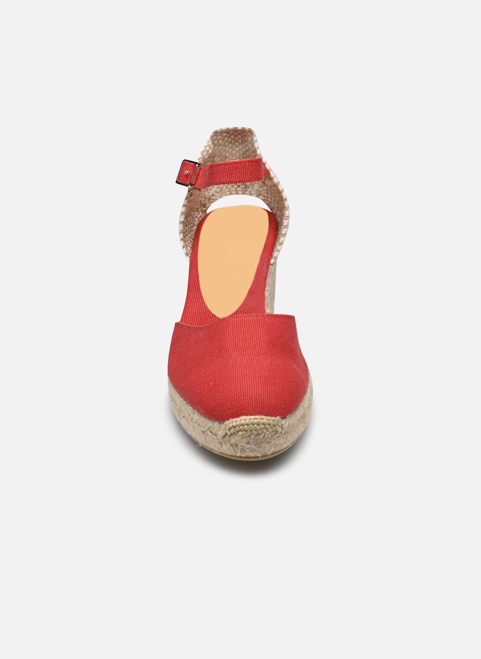 Soludos Sandali Con Zeppa Espadrillas Donna - Rosso Corallo, Tomaia In Lino E Zeppa In Iuta - Taglia 41 EU - 6